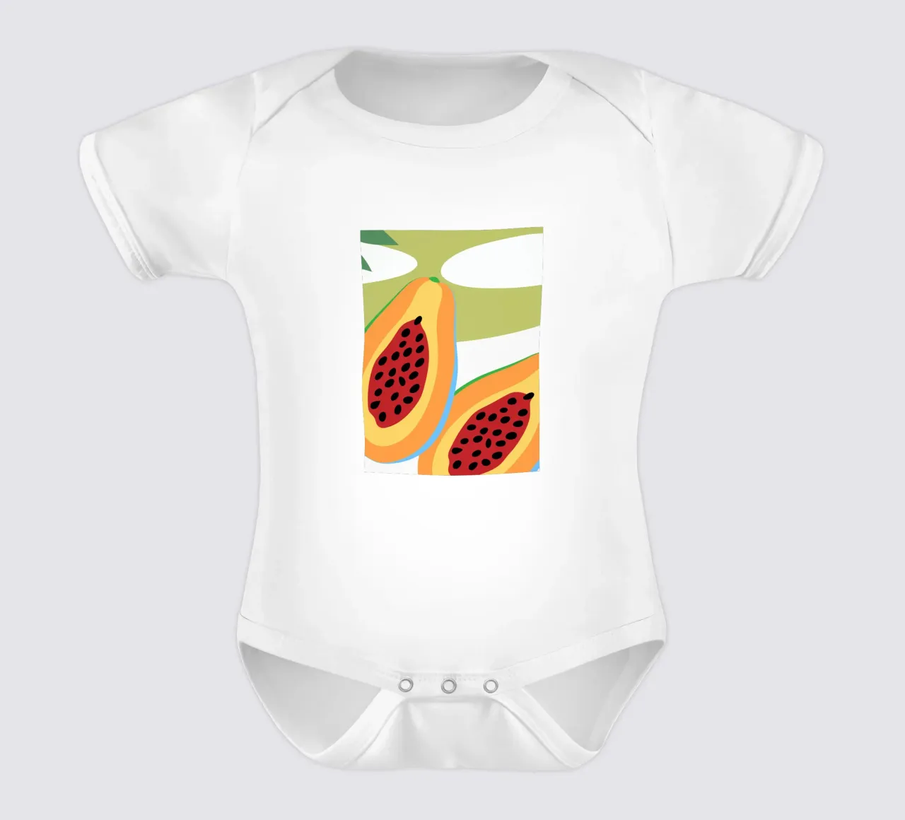 Papaya fresca body neonato maniche corte da OFFICIAL FRUIT & VEGETABLES