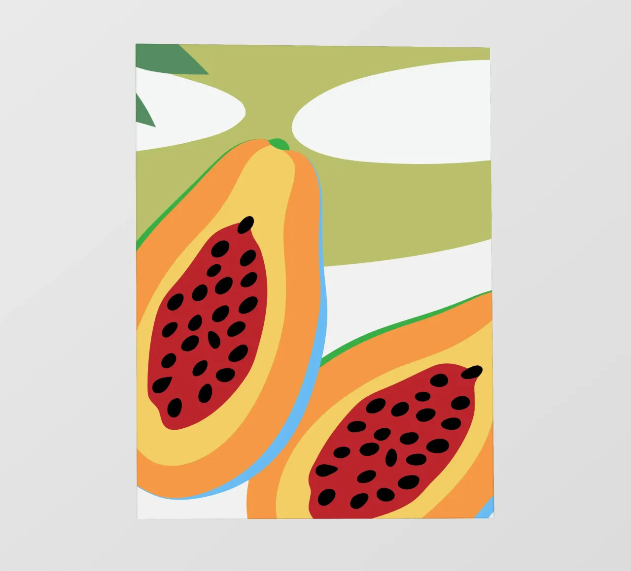 Papaya fresca pellicola backlit da OFFICIAL FRUIT & VEGETABLES