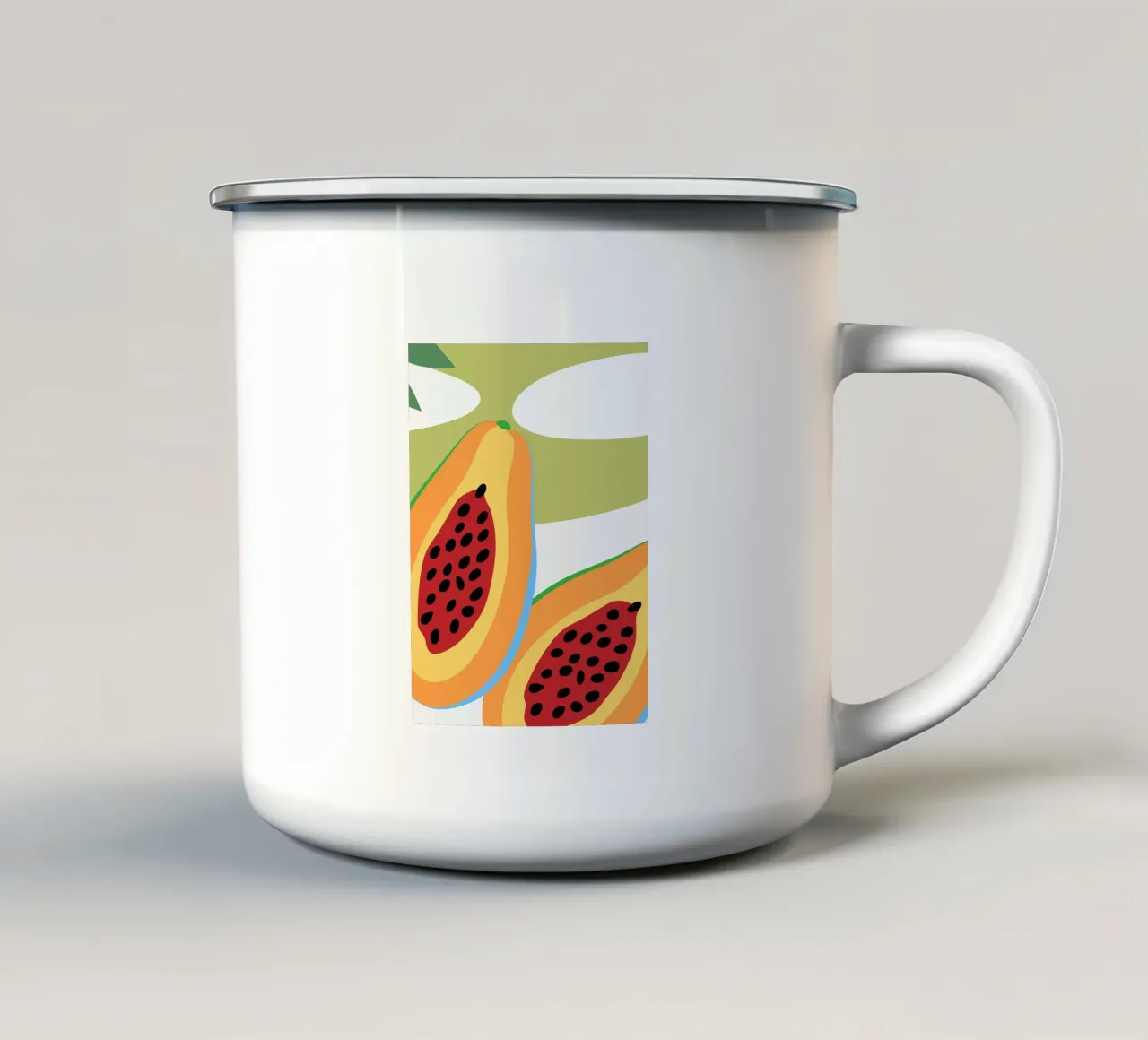 Papaya fresca tazza in smalto da OFFICIAL FRUIT & VEGETABLES