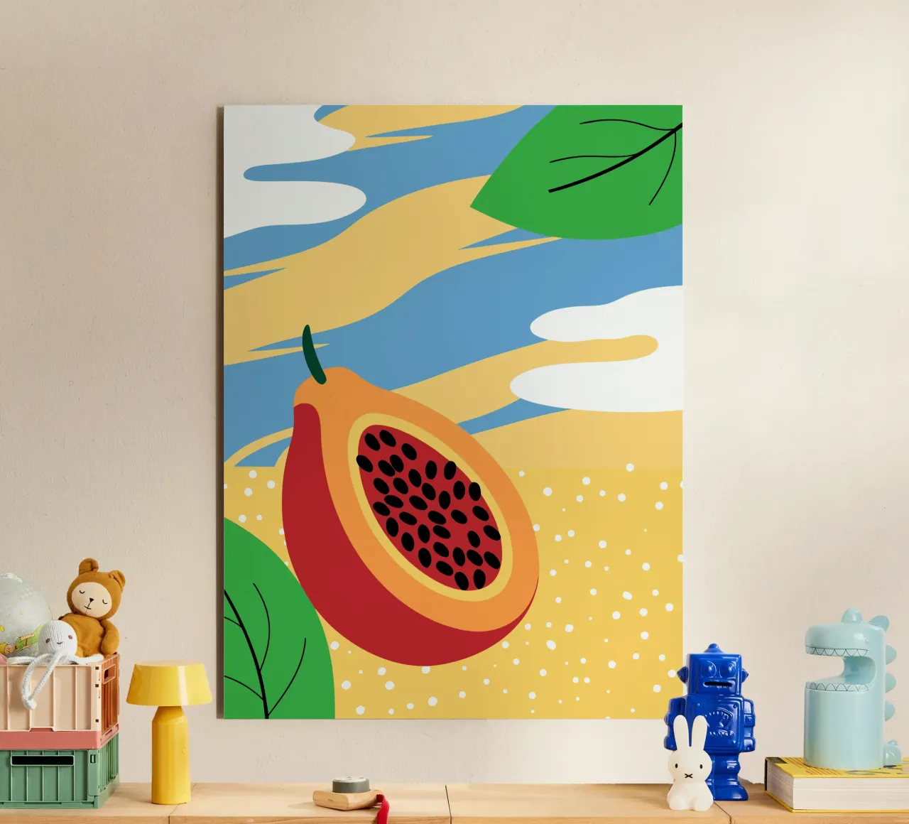 Papaya fresca alluminio dibond da OFFICIAL FRUIT & VEGETABLES