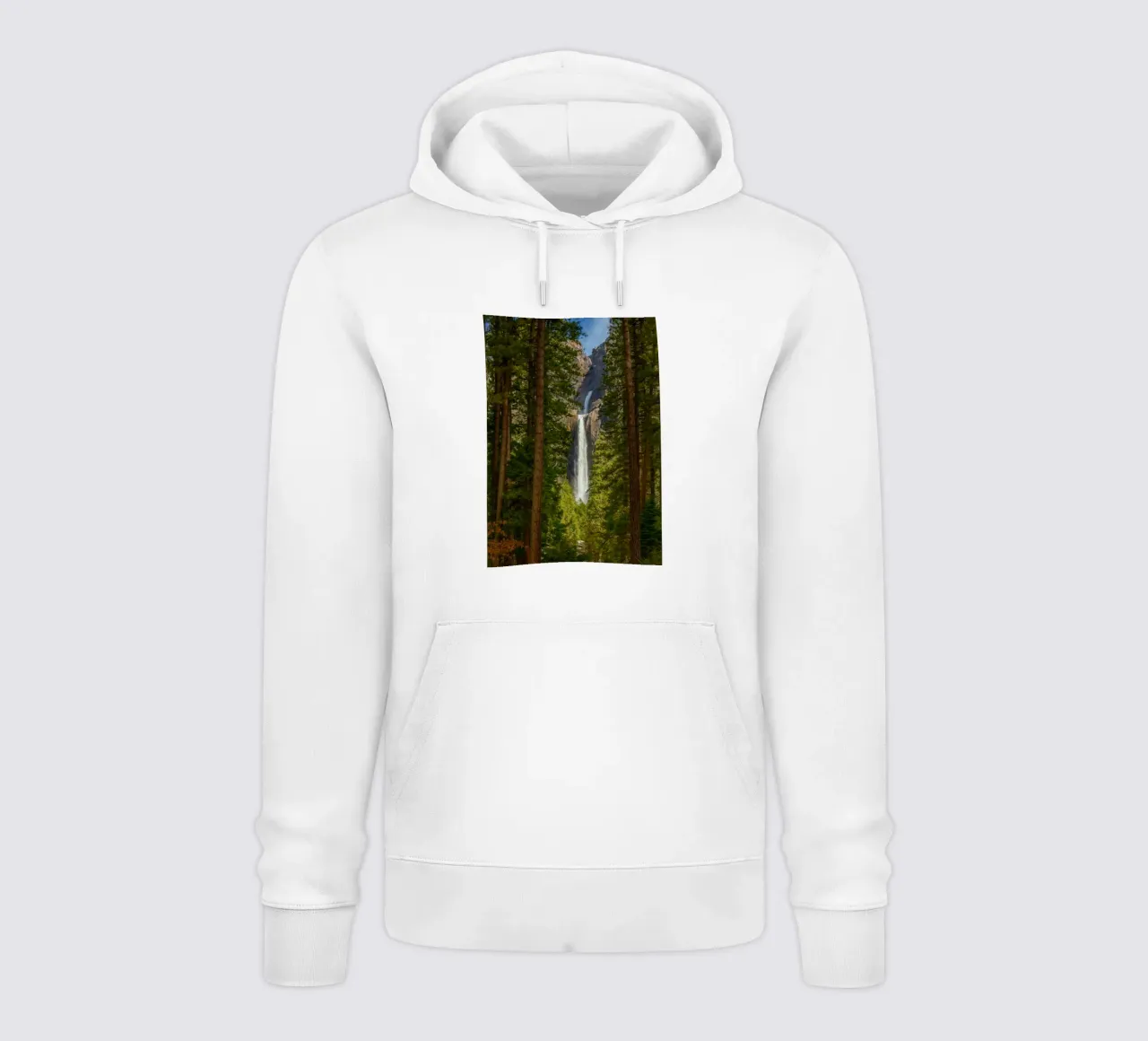 vue d'une cascade dans la forêt sweat à capuche de PASMING