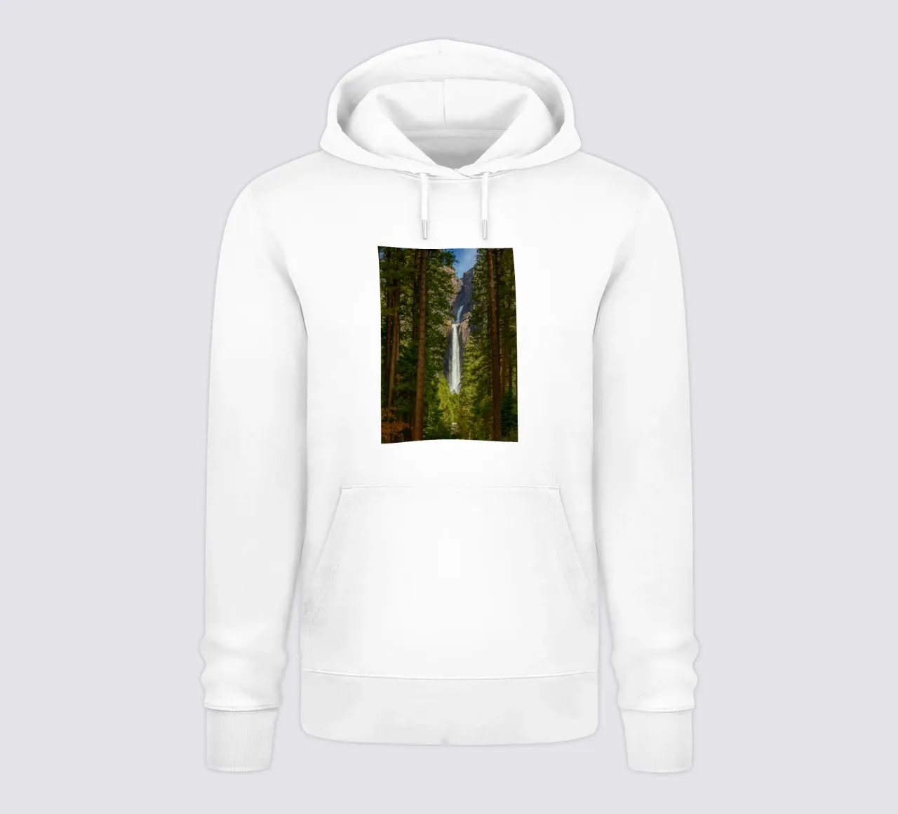 vue d'une cascade dans la forêt sweat à capuche de PASMING