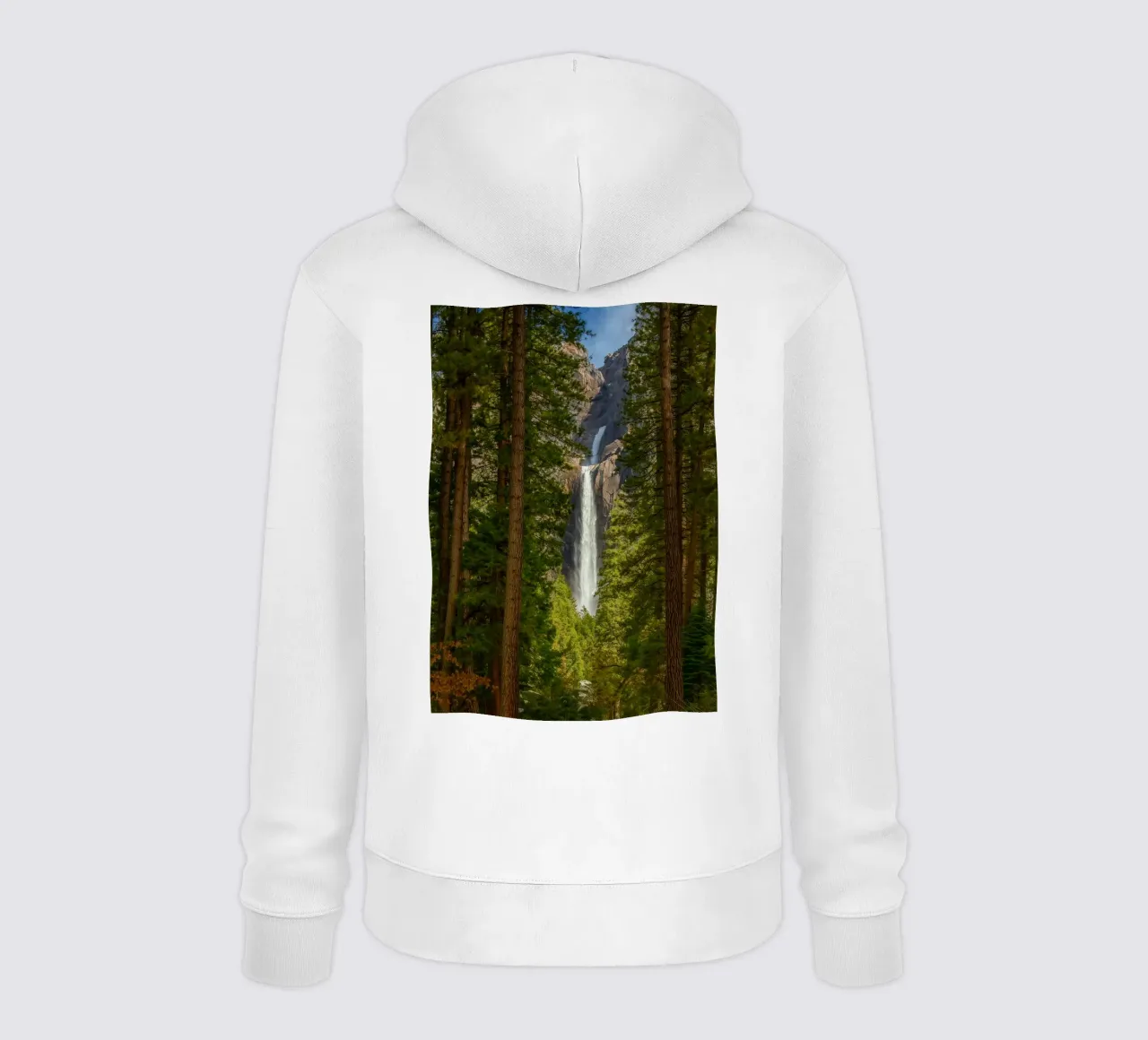vue d'une cascade dans la forêt sweat à capuche de PASMING