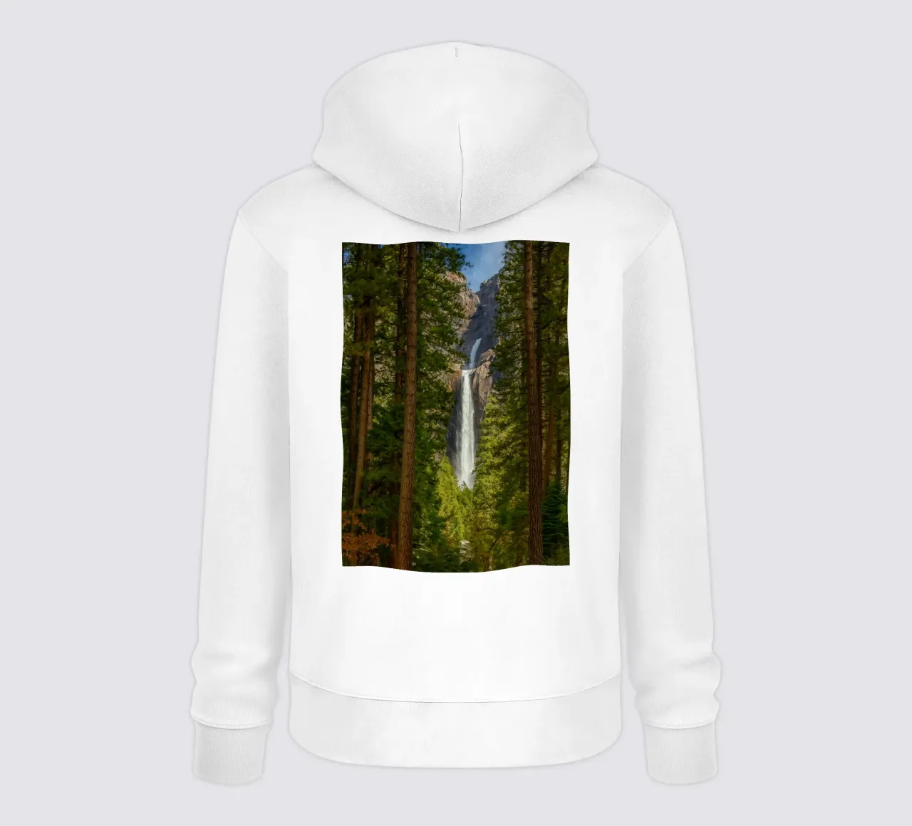 vue d'une cascade dans la forêt sweat à capuche de PASMING