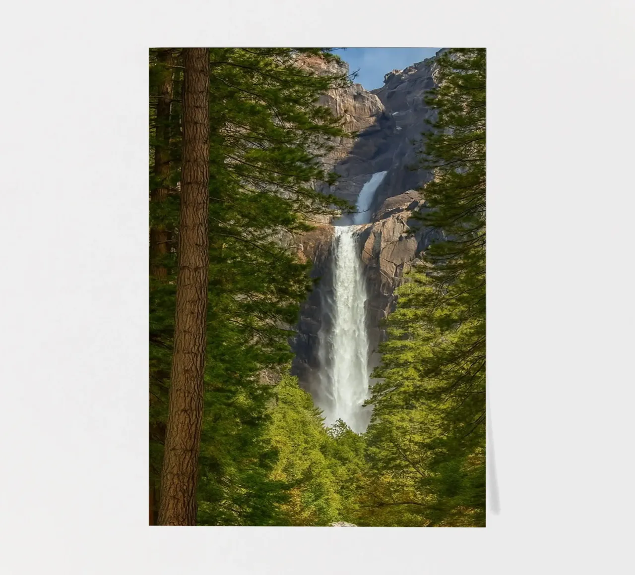 vue d'une cascade dans la forêt planche autocollant de PASMING