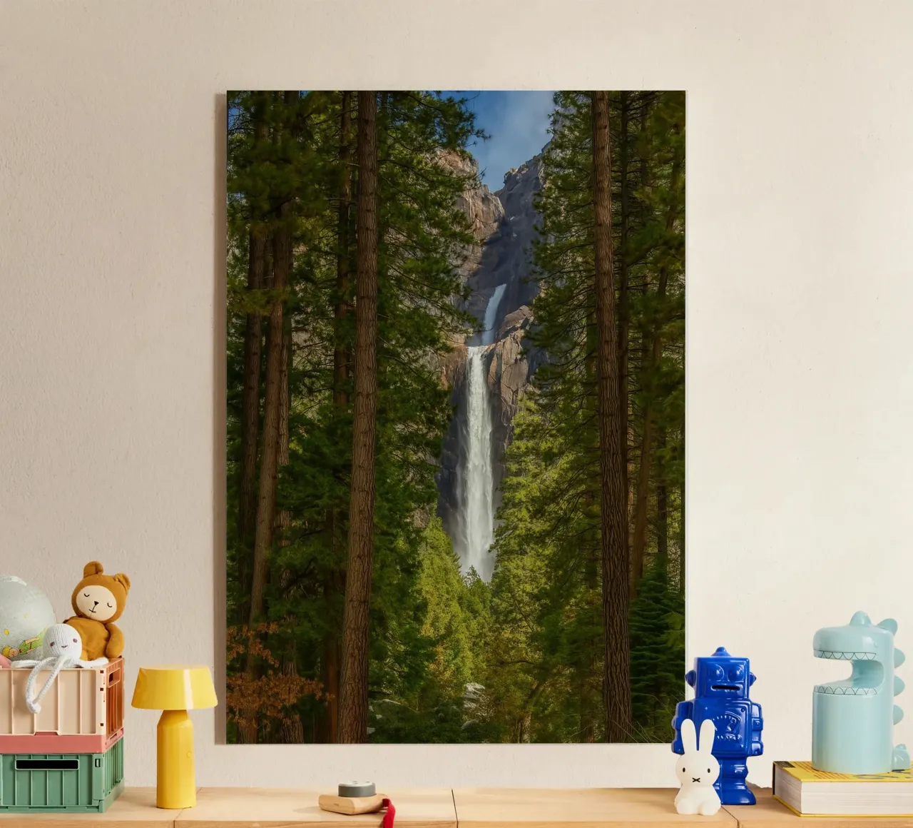 vue d'une cascade dans la forêt plexiglas de PASMING