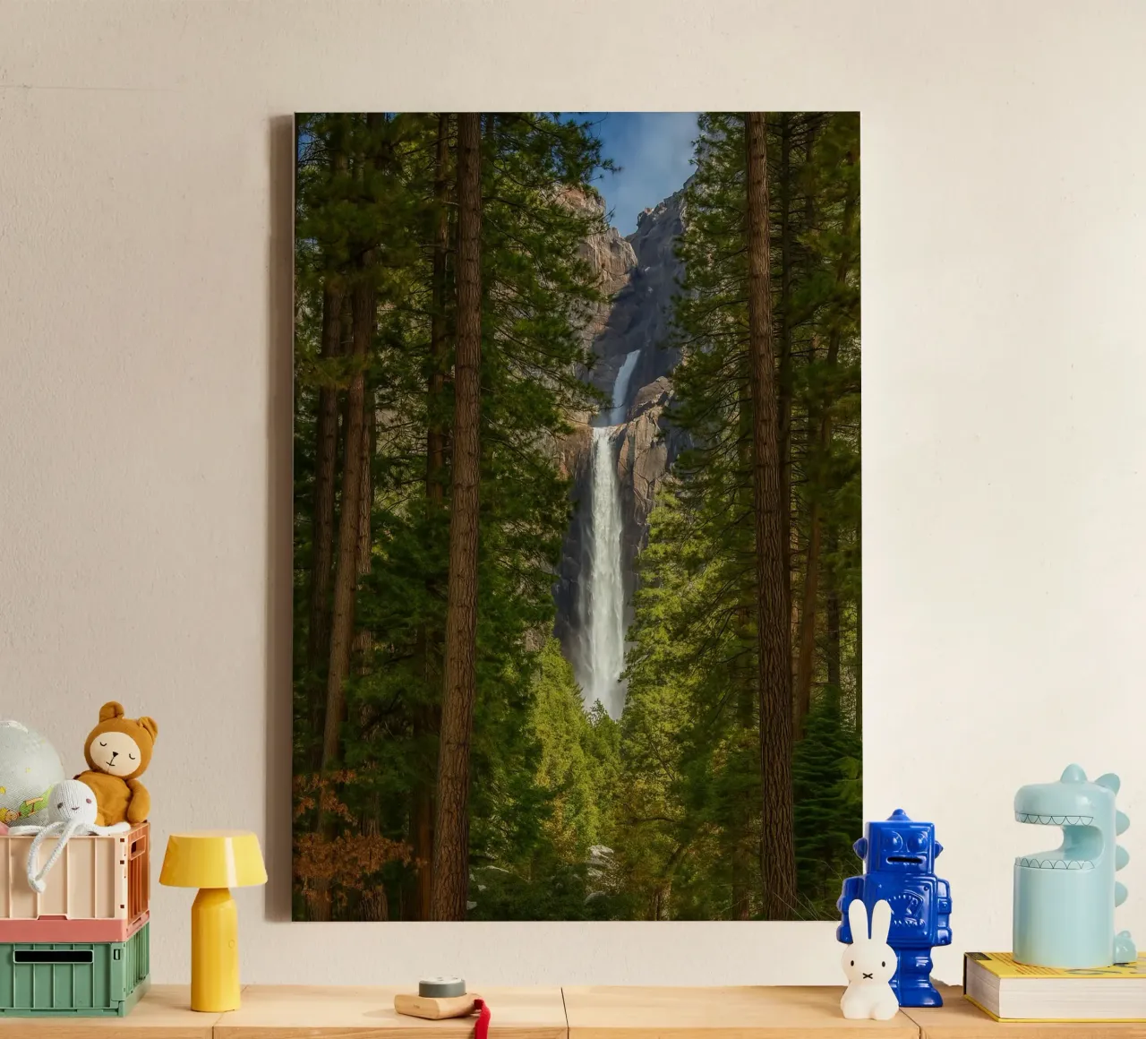 vista di una cascata nella foresta tela da PASMING