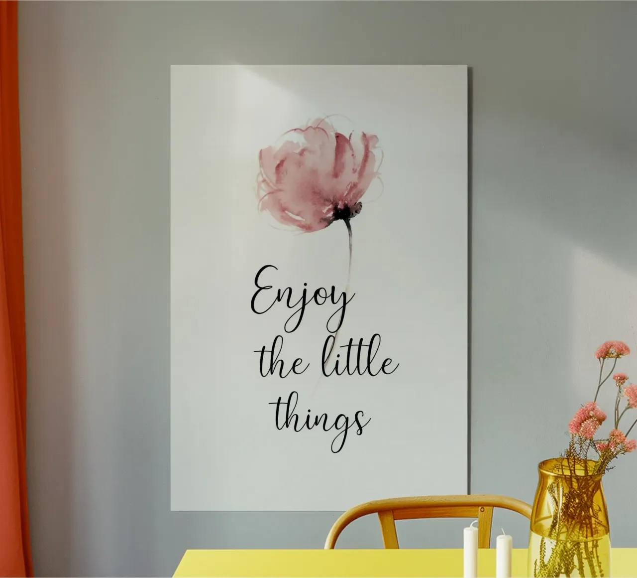 Enjoy The Little Things (Rose) alluminio dibond da treechild