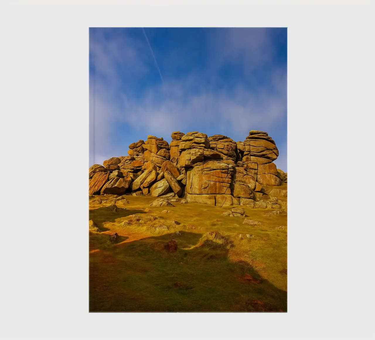 view of stacked rock mountains notebook by PASMING