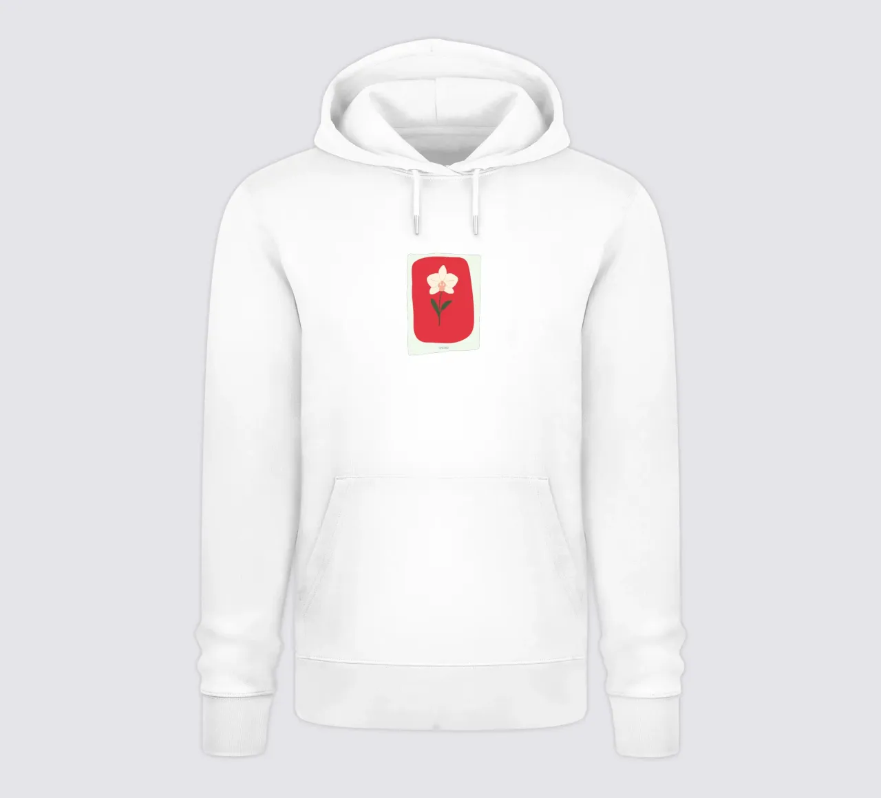 Orquídea ilustración dibujada a mano sudadera con capucha de GalerieGG