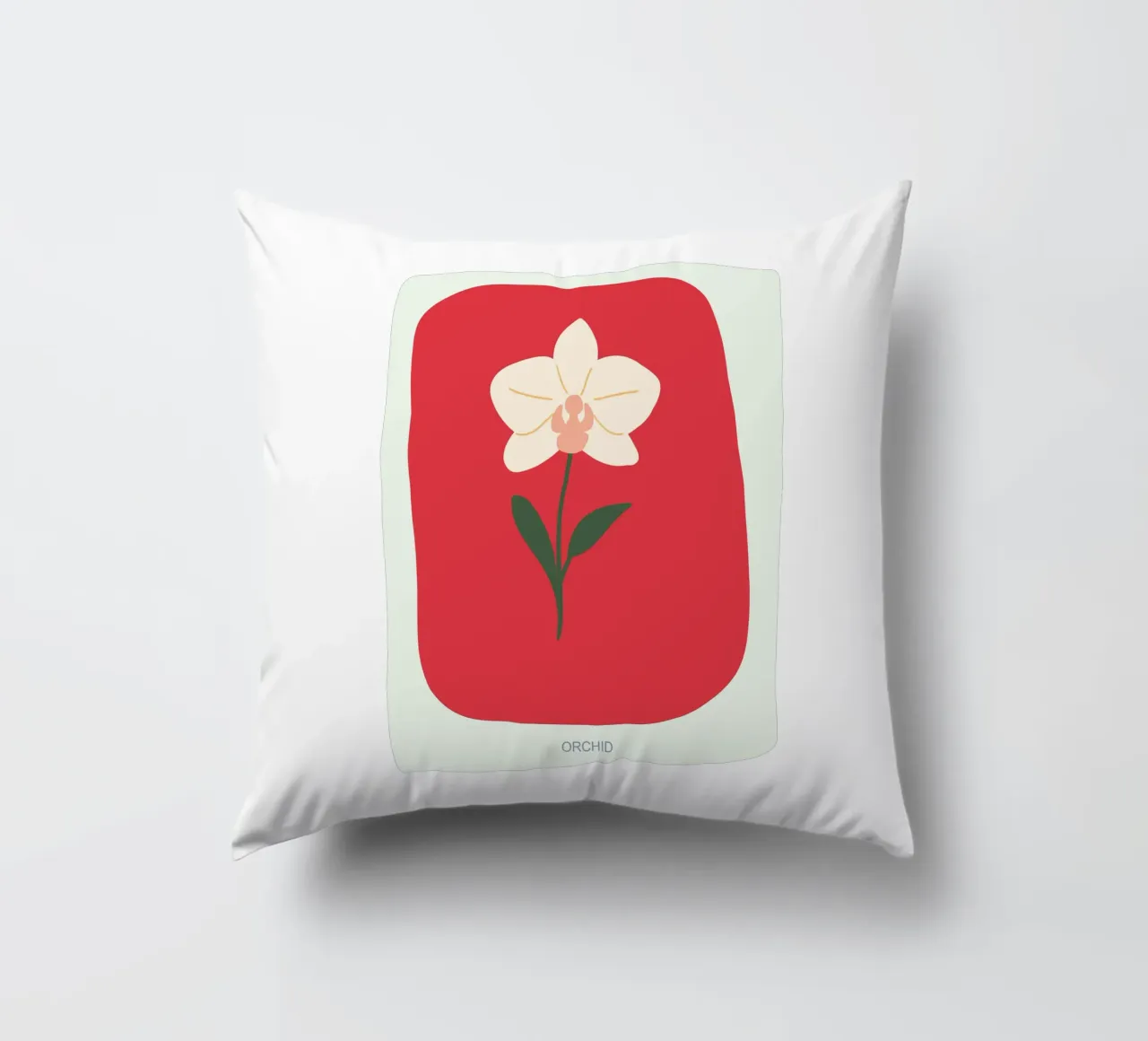 Illustrazione disegnata a mano di un'orchidea cuscino da GalerieGG