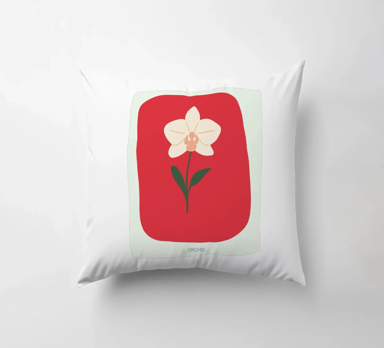 Illustrazione disegnata a mano di un'orchidea cuscino da GalerieGG
