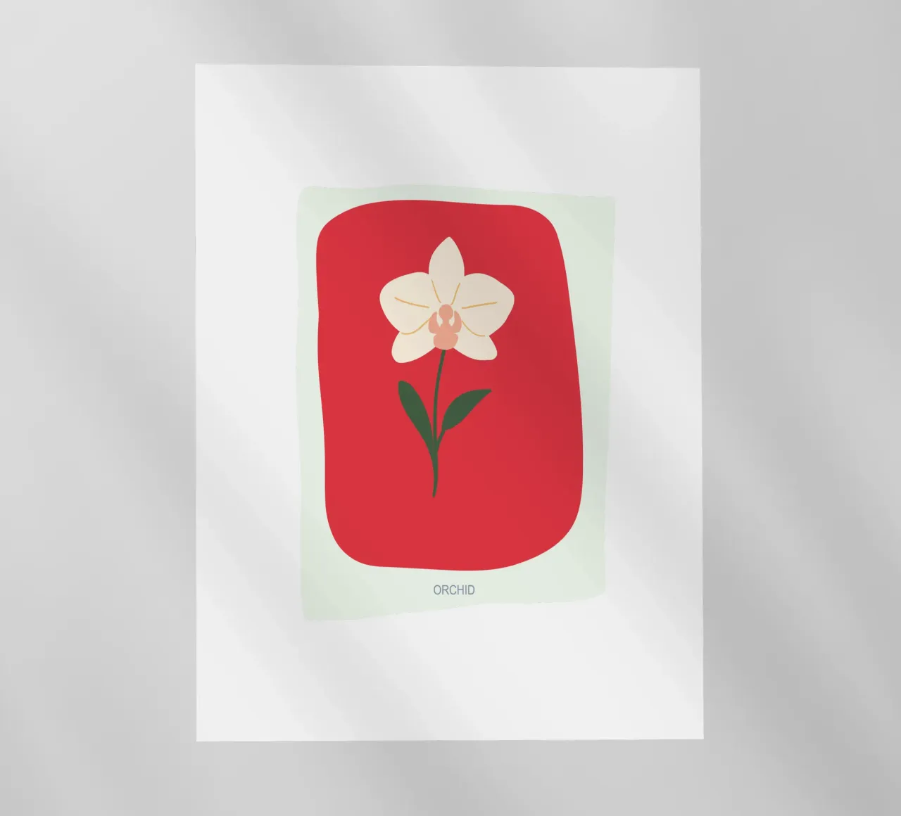 Illustrazione disegnata a mano di un'orchidea pellicola backlit da GalerieGG