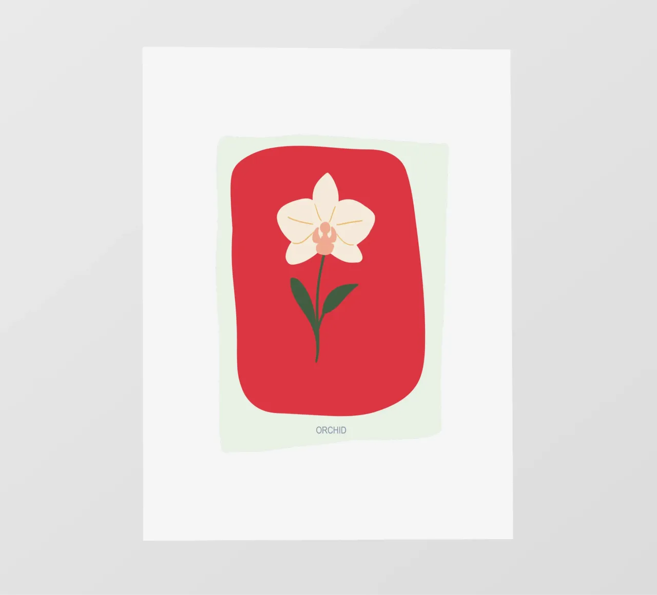 Illustrazione disegnata a mano di un'orchidea telo in pvc da GalerieGG