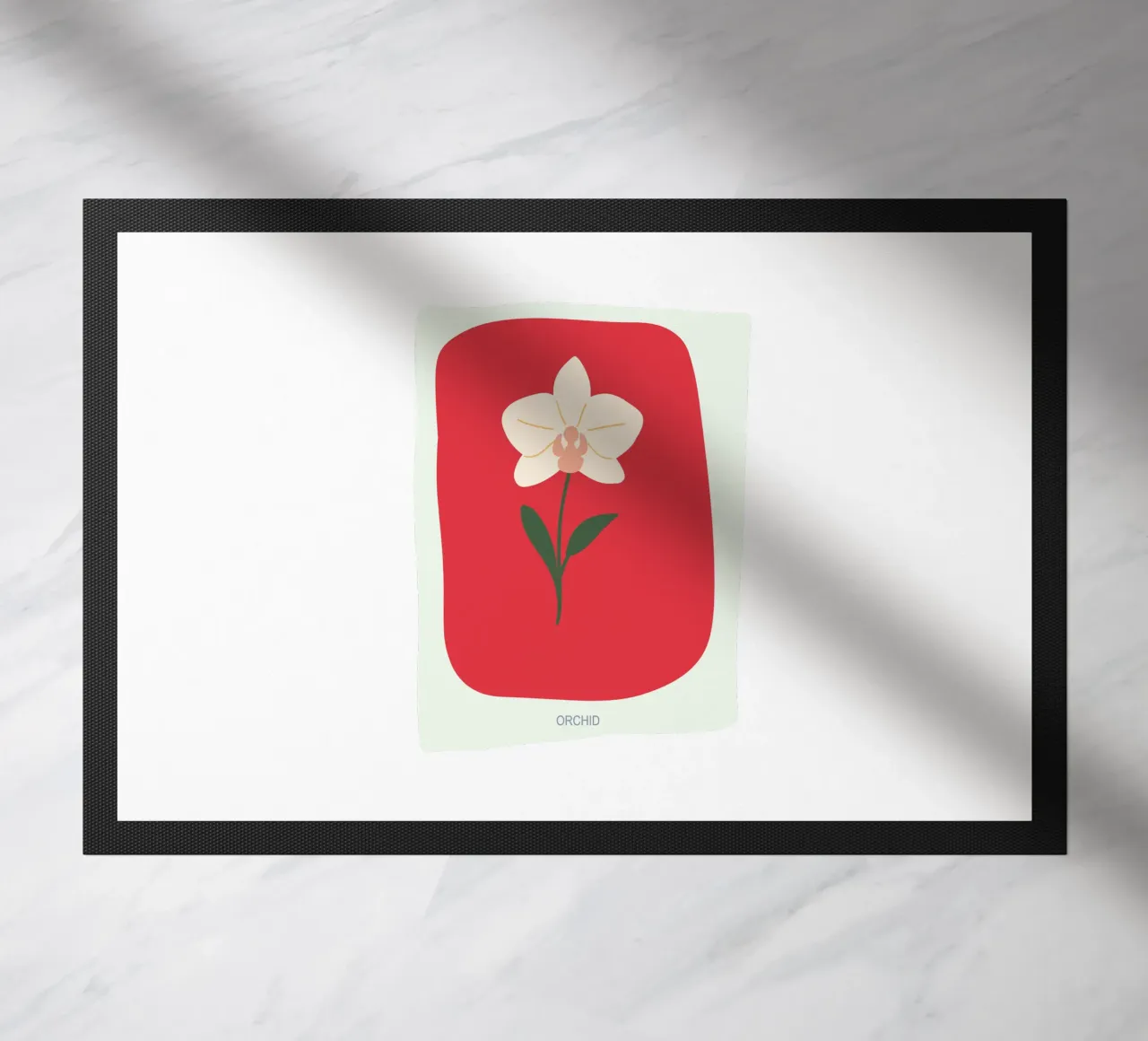 Illustrazione disegnata a mano di un'orchidea zerbino da GalerieGG