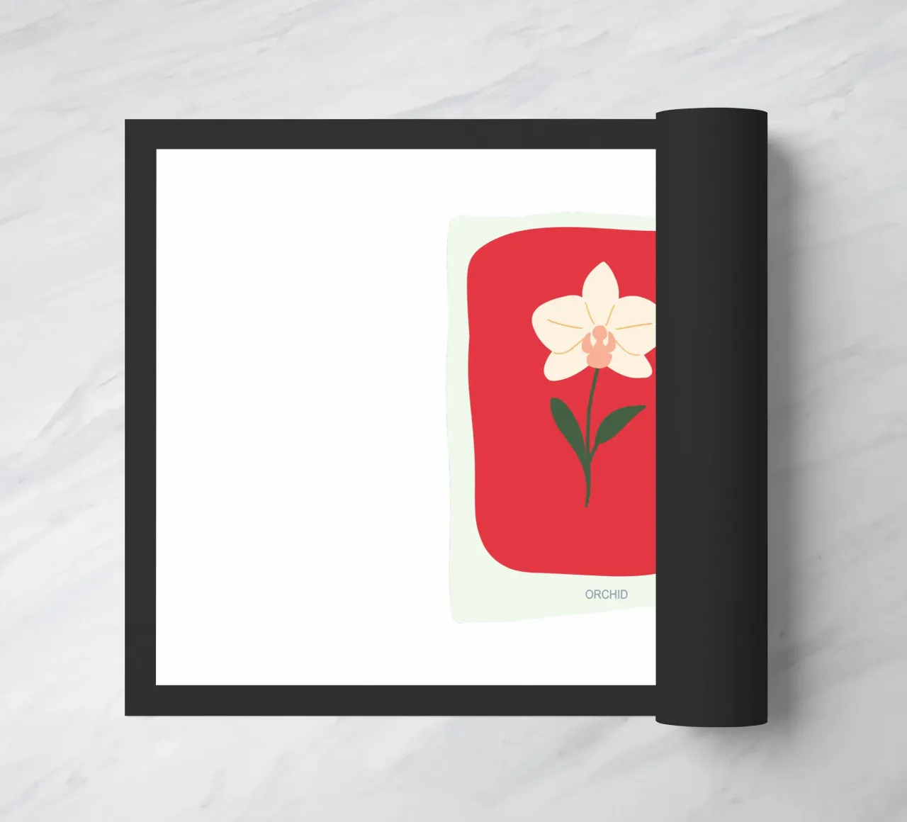 Illustrazione disegnata a mano di un'orchidea zerbino da GalerieGG