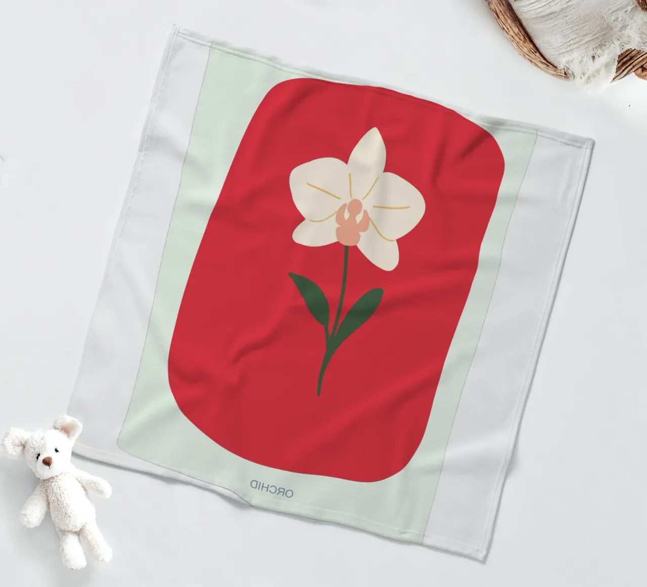 Illustrazione disegnata a mano di un'orchidea coperta in pile da GalerieGG
