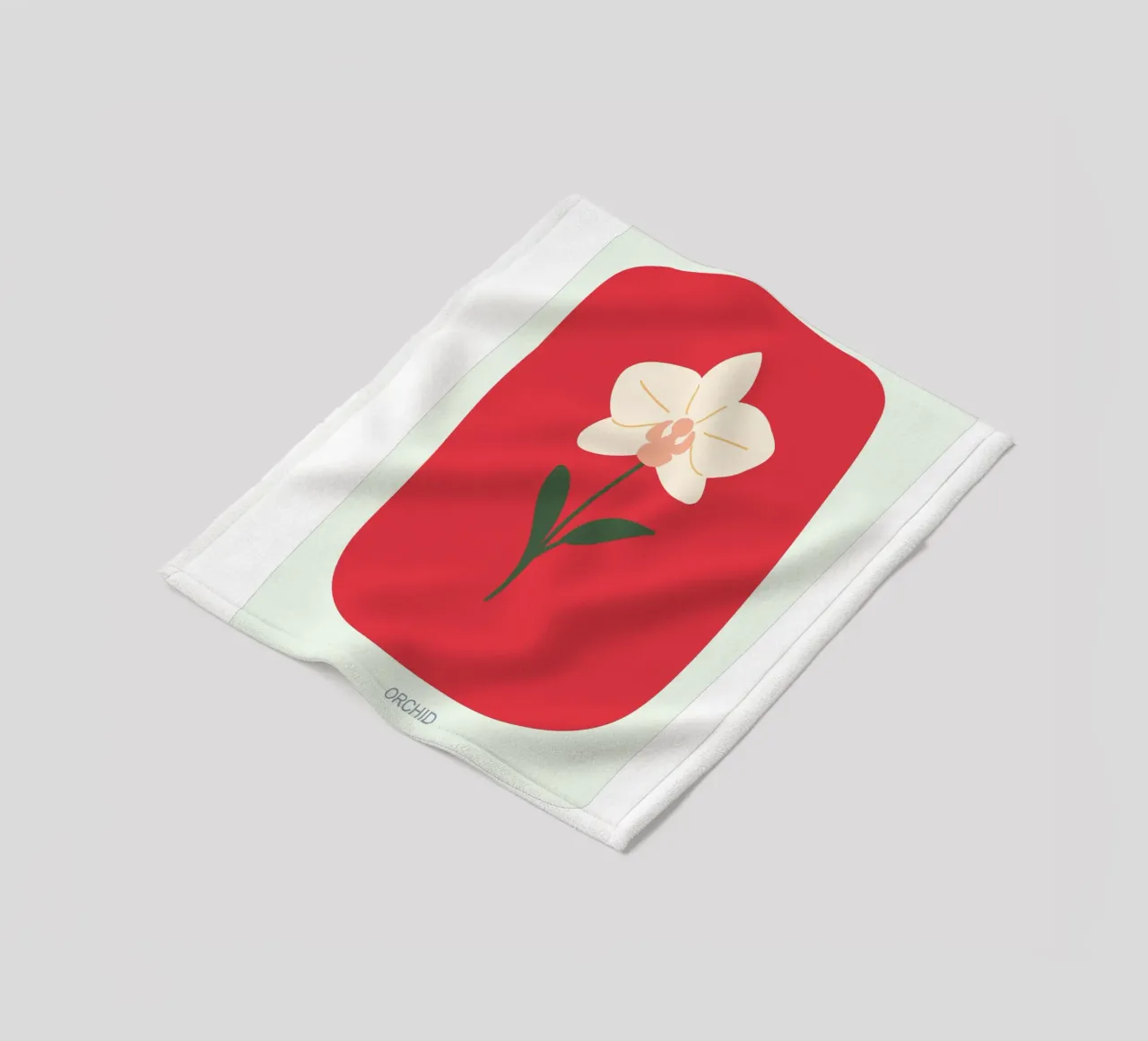 Illustrazione disegnata a mano di un'orchidea coperta in pile da GalerieGG