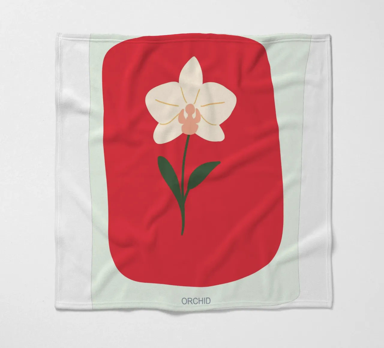 Illustrazione disegnata a mano di un'orchidea coperta in pile da GalerieGG