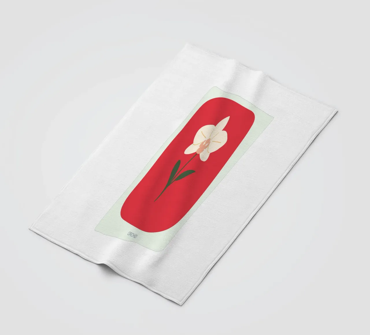 Illustrazione disegnata a mano di un'orchidea coperta in pile da GalerieGG