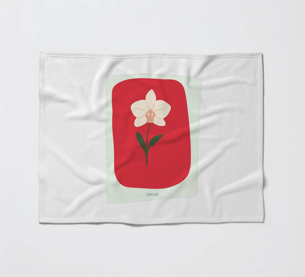 Illustrazione disegnata a mano di un'orchidea coperta in pile da GalerieGG