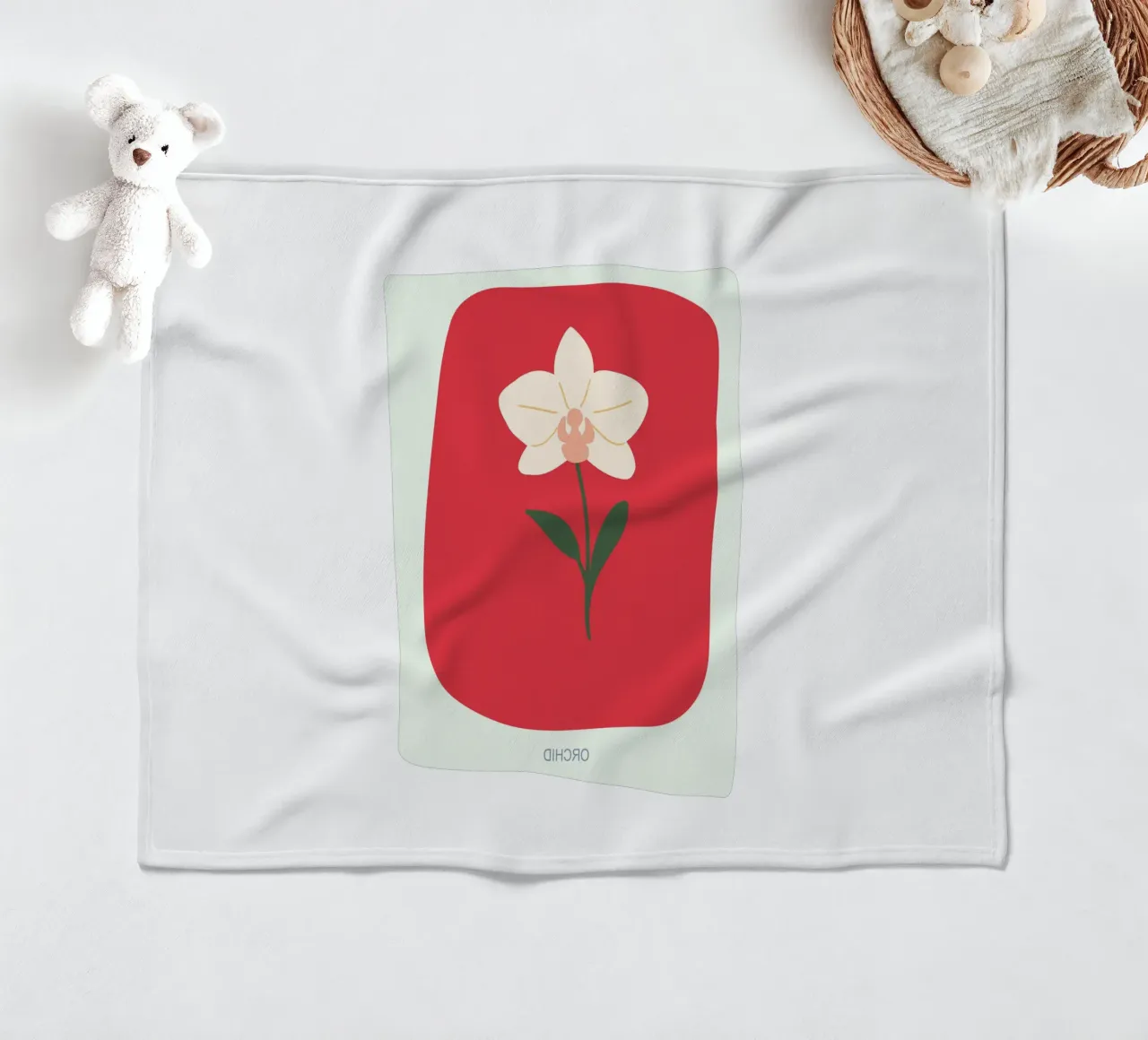 Illustrazione disegnata a mano di un'orchidea coperta in pile da GalerieGG