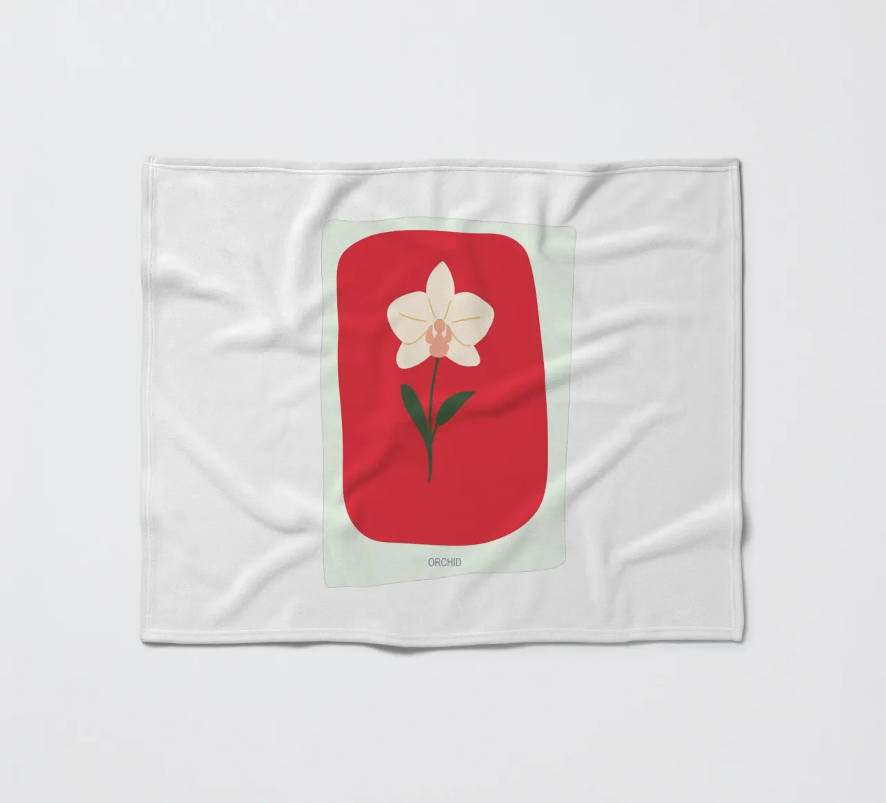 Illustrazione disegnata a mano di un'orchidea coperta in pile da GalerieGG