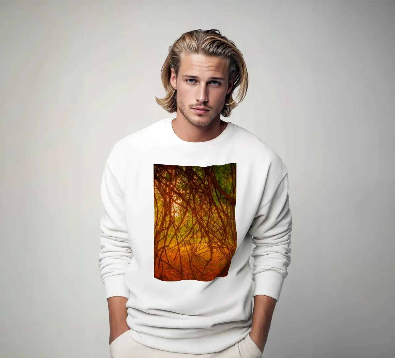 tree branches hanging down to the ground sweatshirt by PASMING