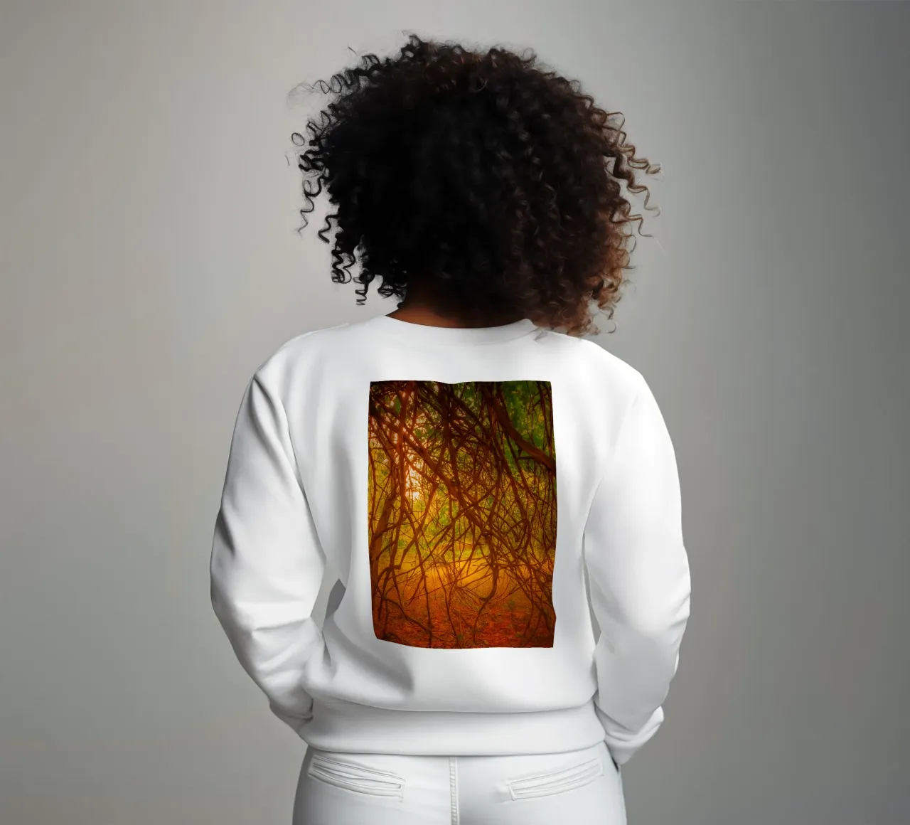tree branches hanging down to the ground sweatshirt by PASMING