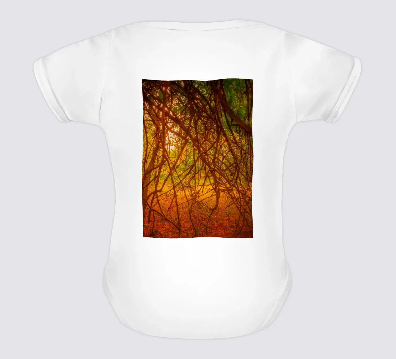 tree branches hanging down to the ground short-sleeve baby romper by PASMING