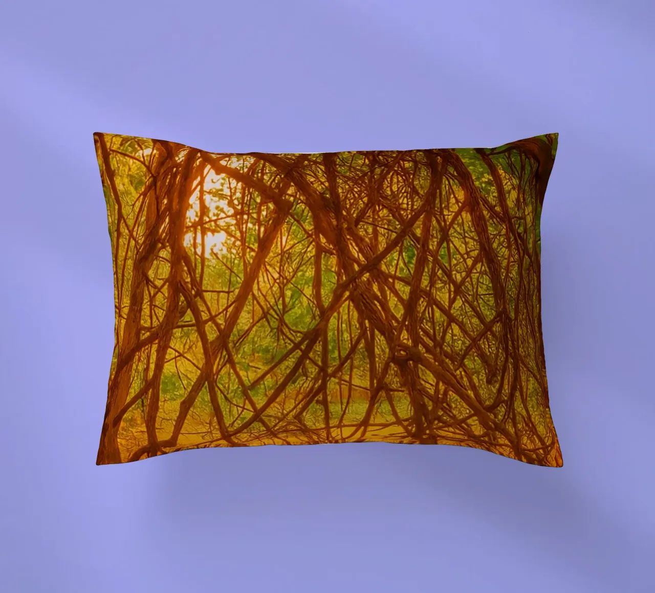 tree branches hanging down to the ground decorative cushion by PASMING
