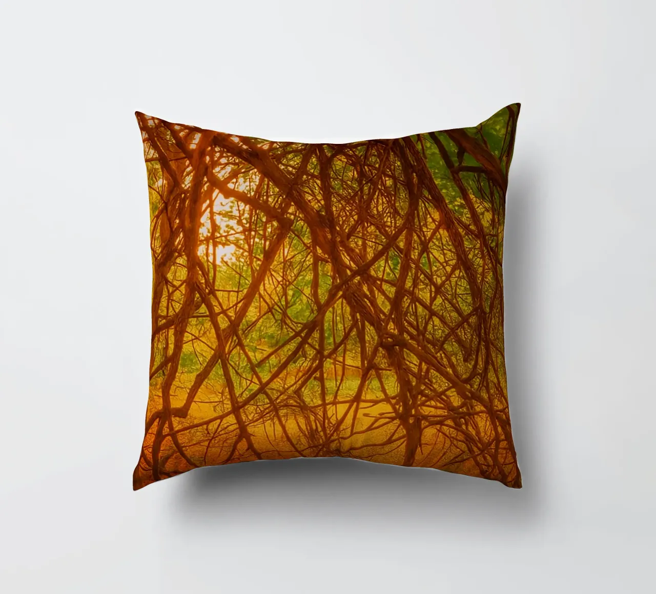 tree branches hanging down to the ground decorative cushion by PASMING