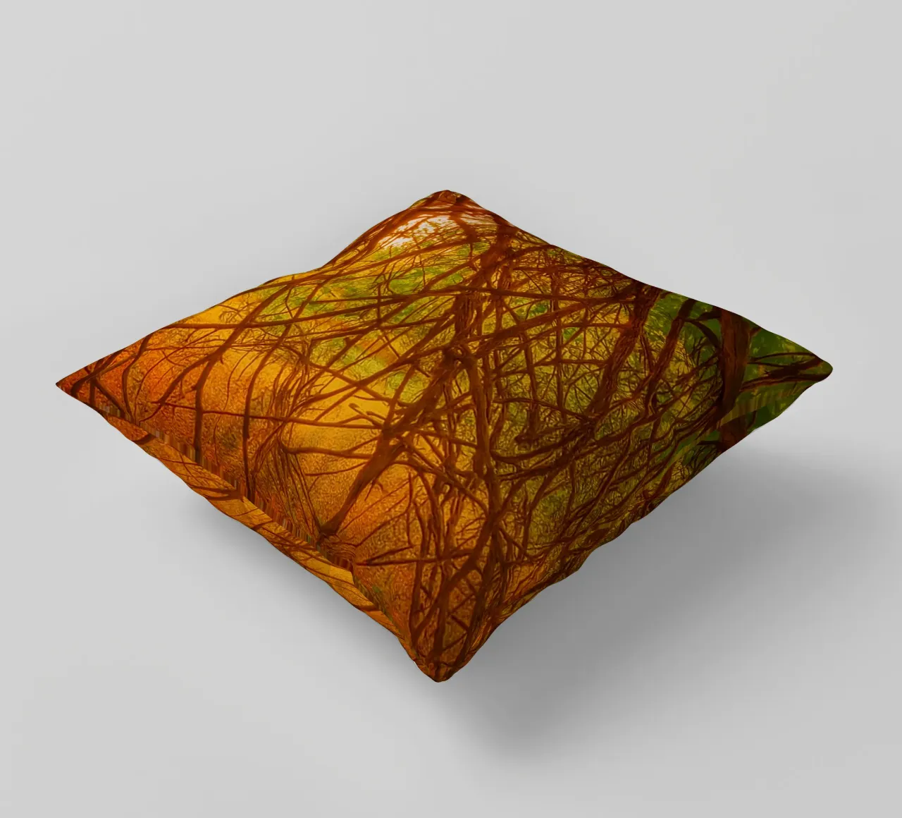 tree branches hanging down to the ground decorative cushion by PASMING