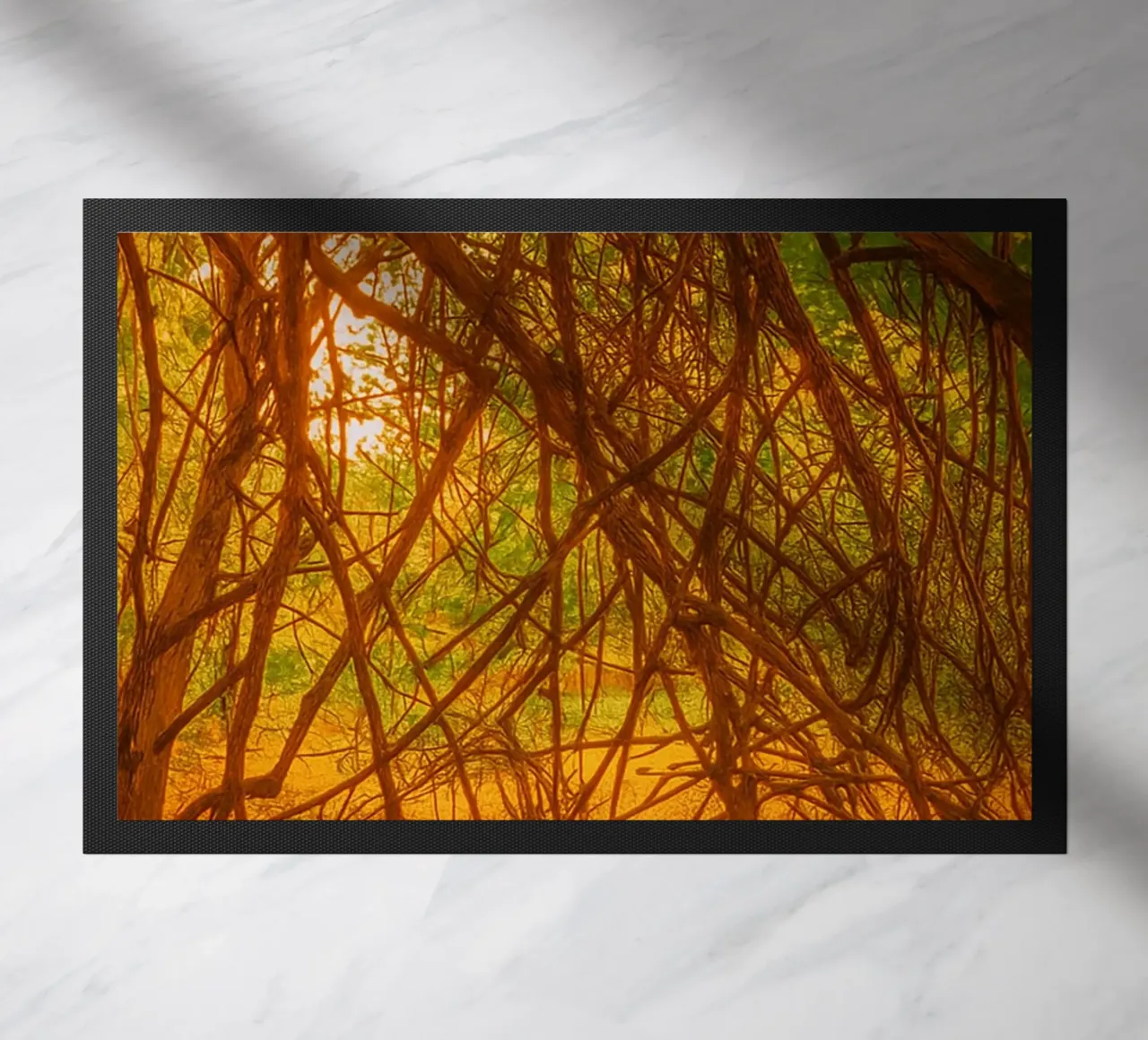 tree branches hanging down to the ground doormat by PASMING