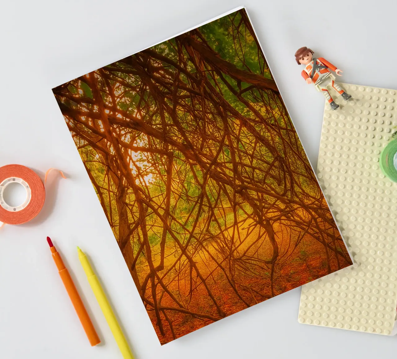 tree branches hanging down to the ground notebook by PASMING