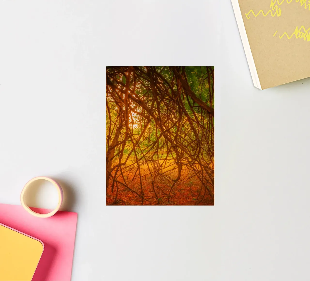 tree branches hanging down to the ground sticker by PASMING