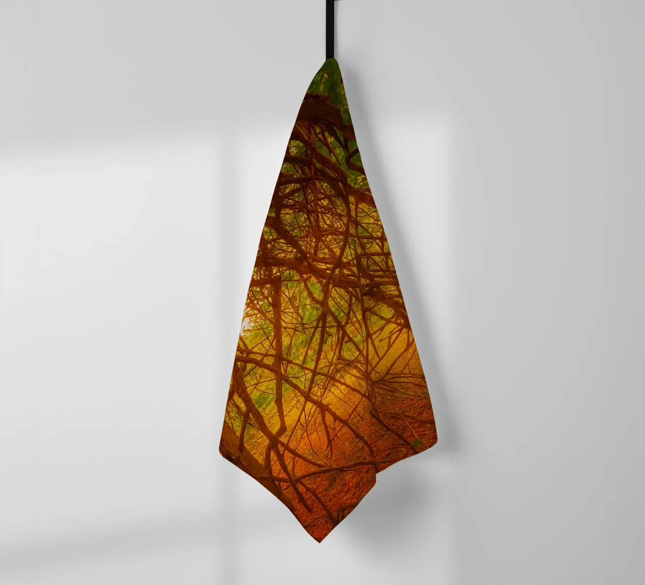 tree branches hanging down to the ground tea towel by PASMING