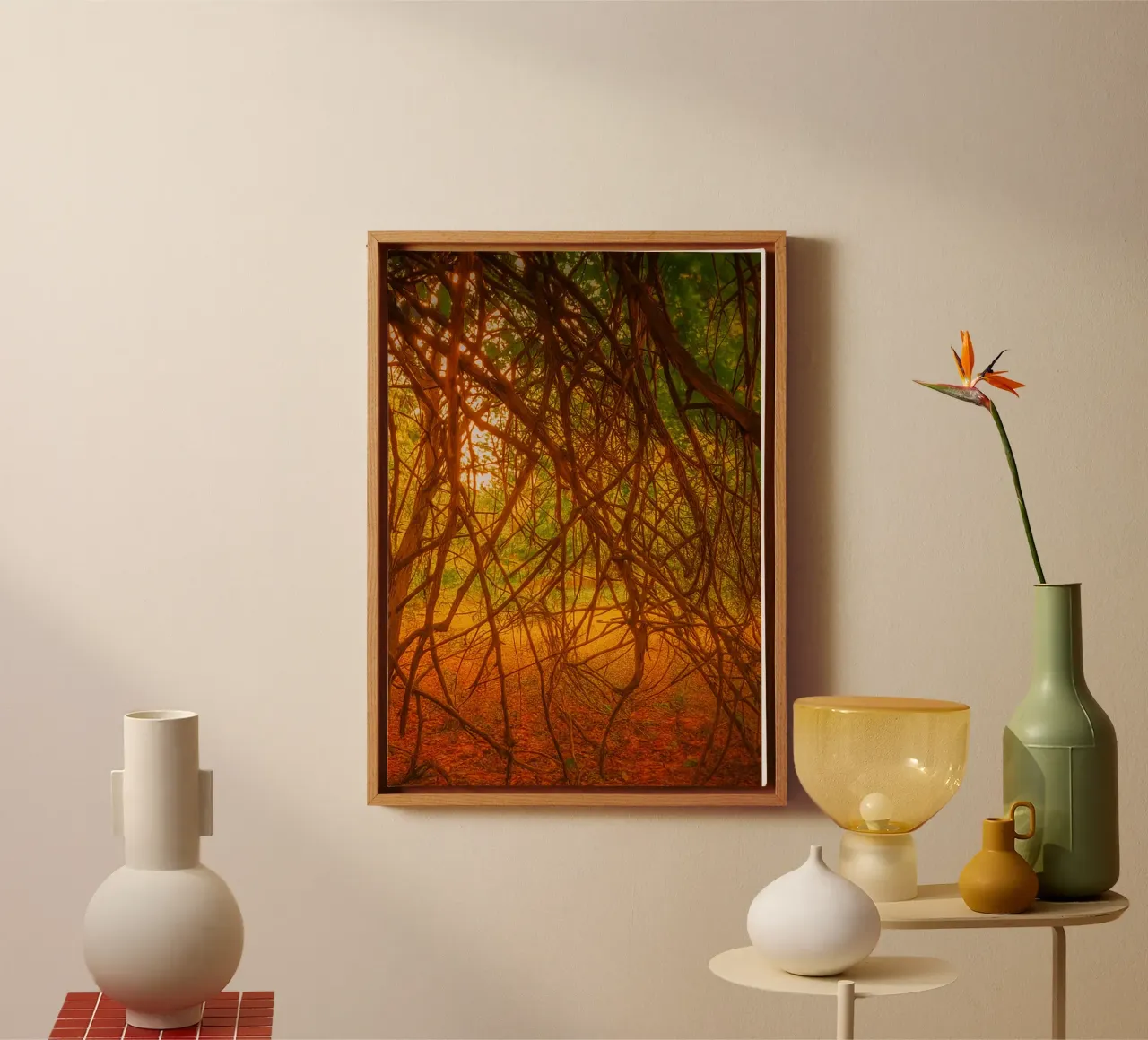 tree branches hanging down to the ground canvas by PASMING