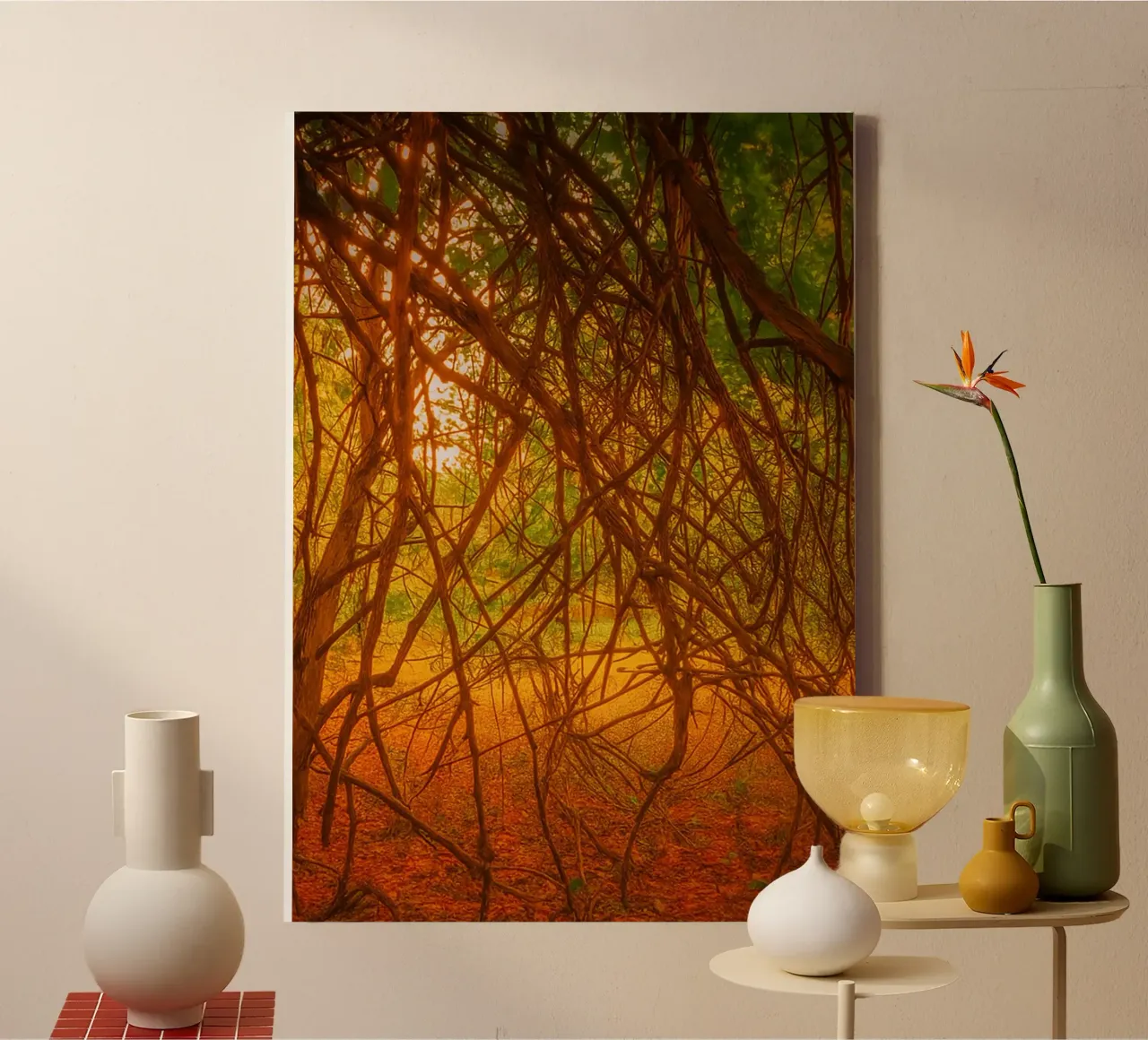 tree branches hanging down to the ground canvas by PASMING