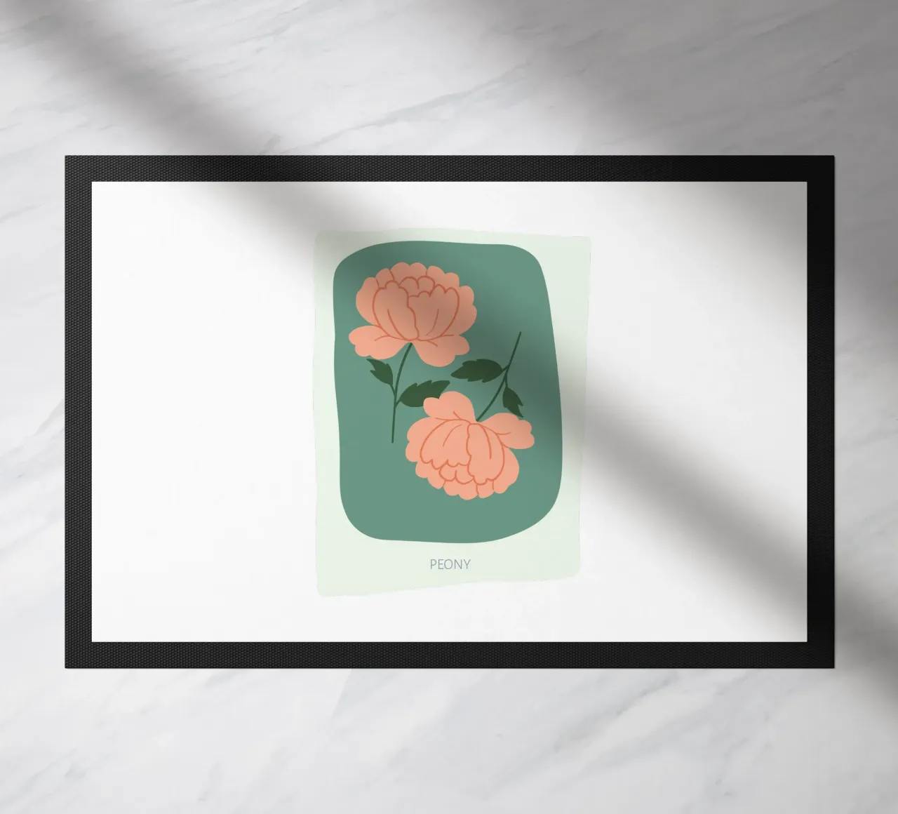 Illustrazione disegnata a mano di una peonia zerbino da GalerieGG