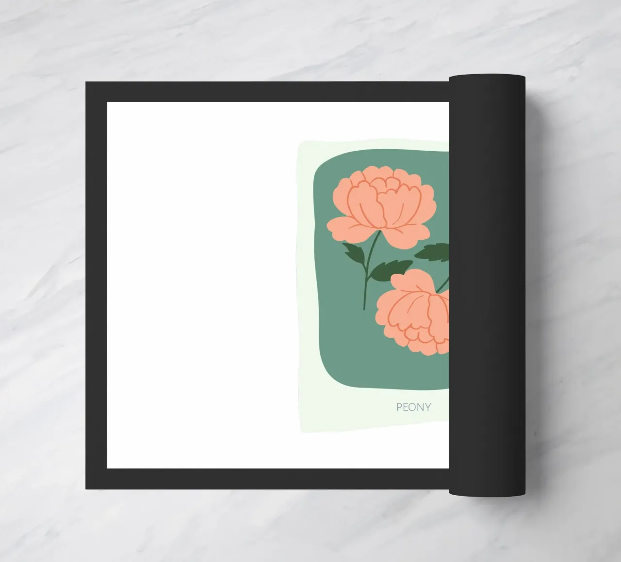 Illustrazione disegnata a mano di una peonia zerbino da GalerieGG