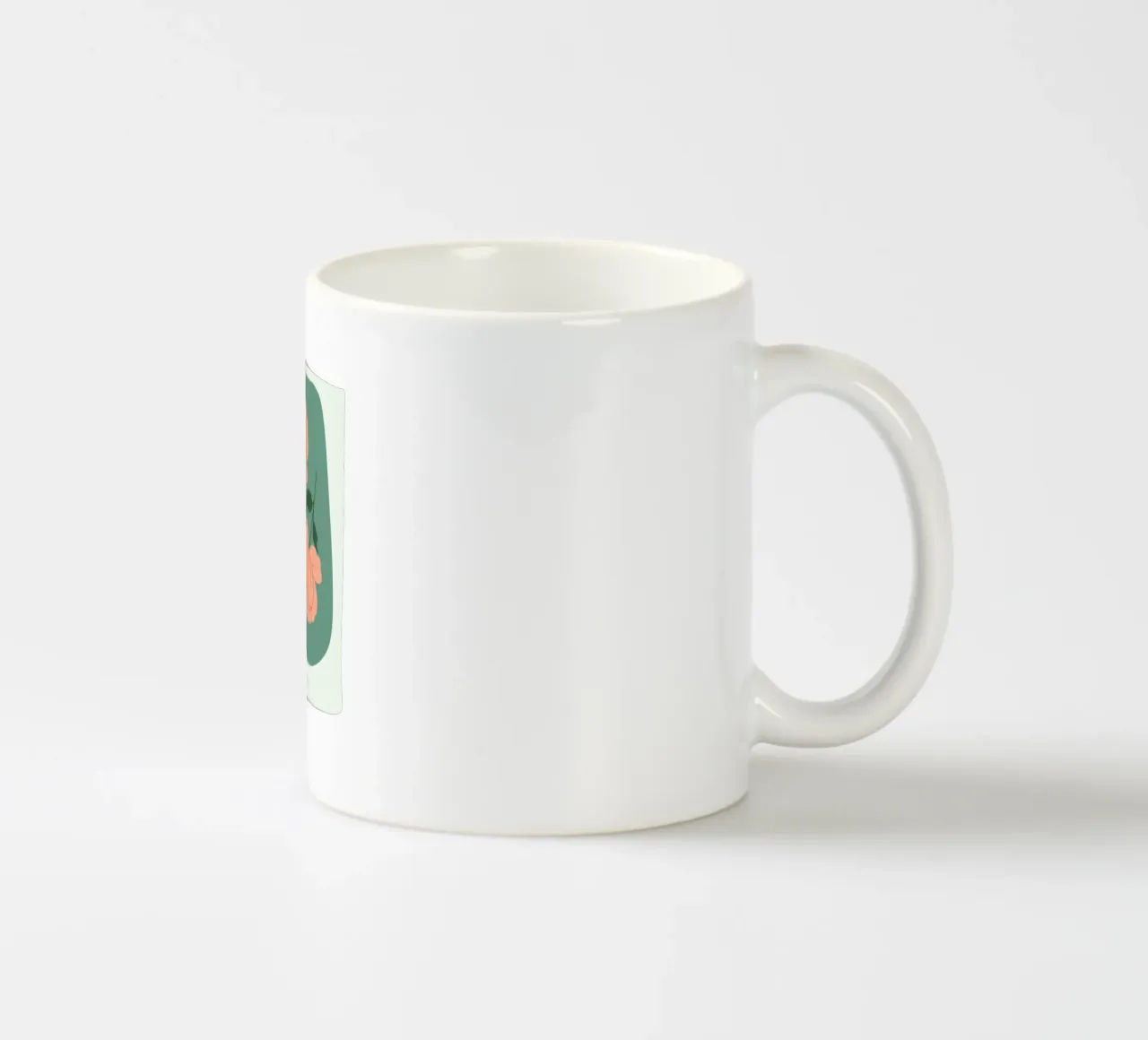 Illustrazione disegnata a mano di una peonia tazza in ceramica da GalerieGG