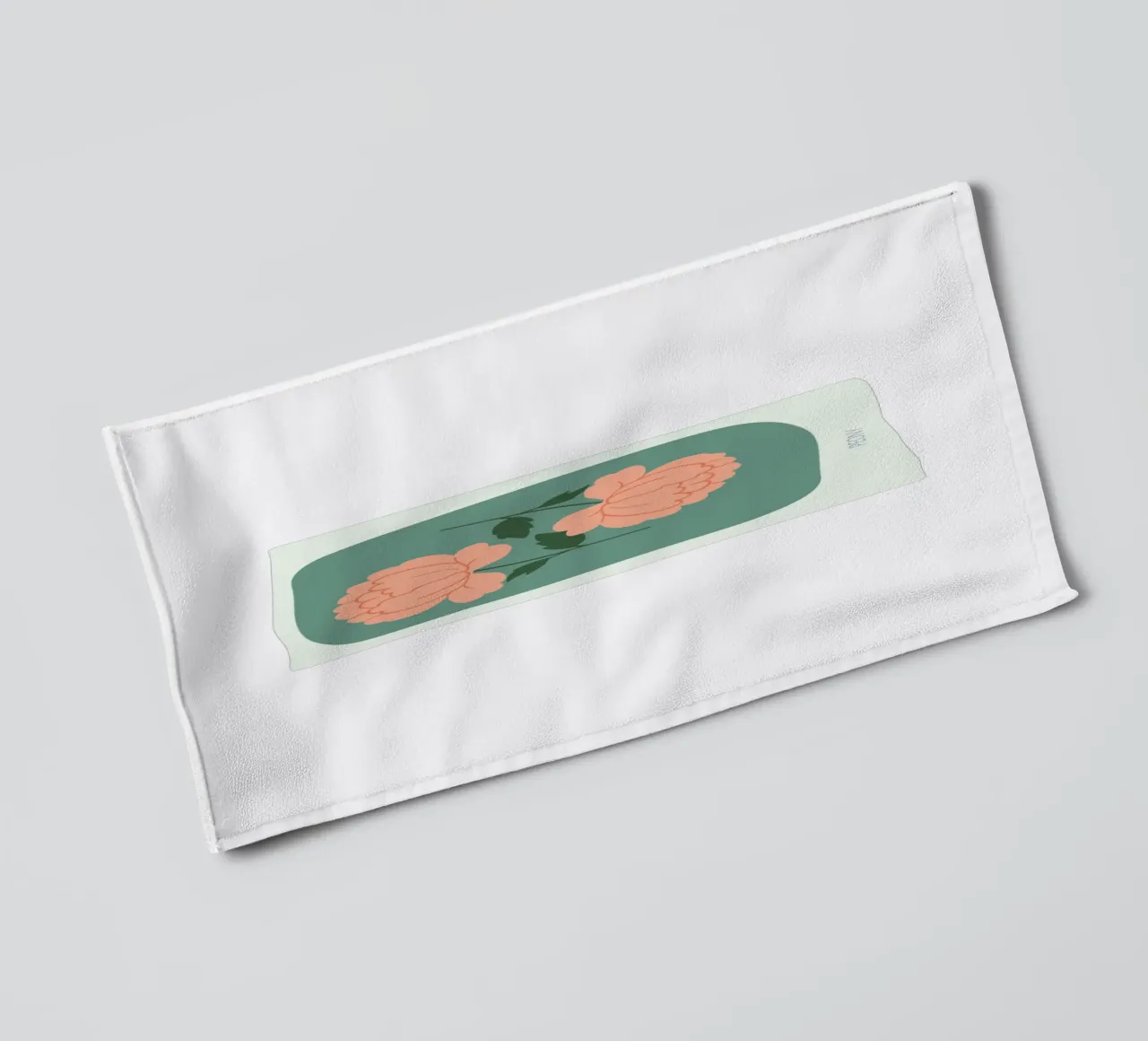 Illustrazione disegnata a mano di una peonia asciugamano da bagno da GalerieGG