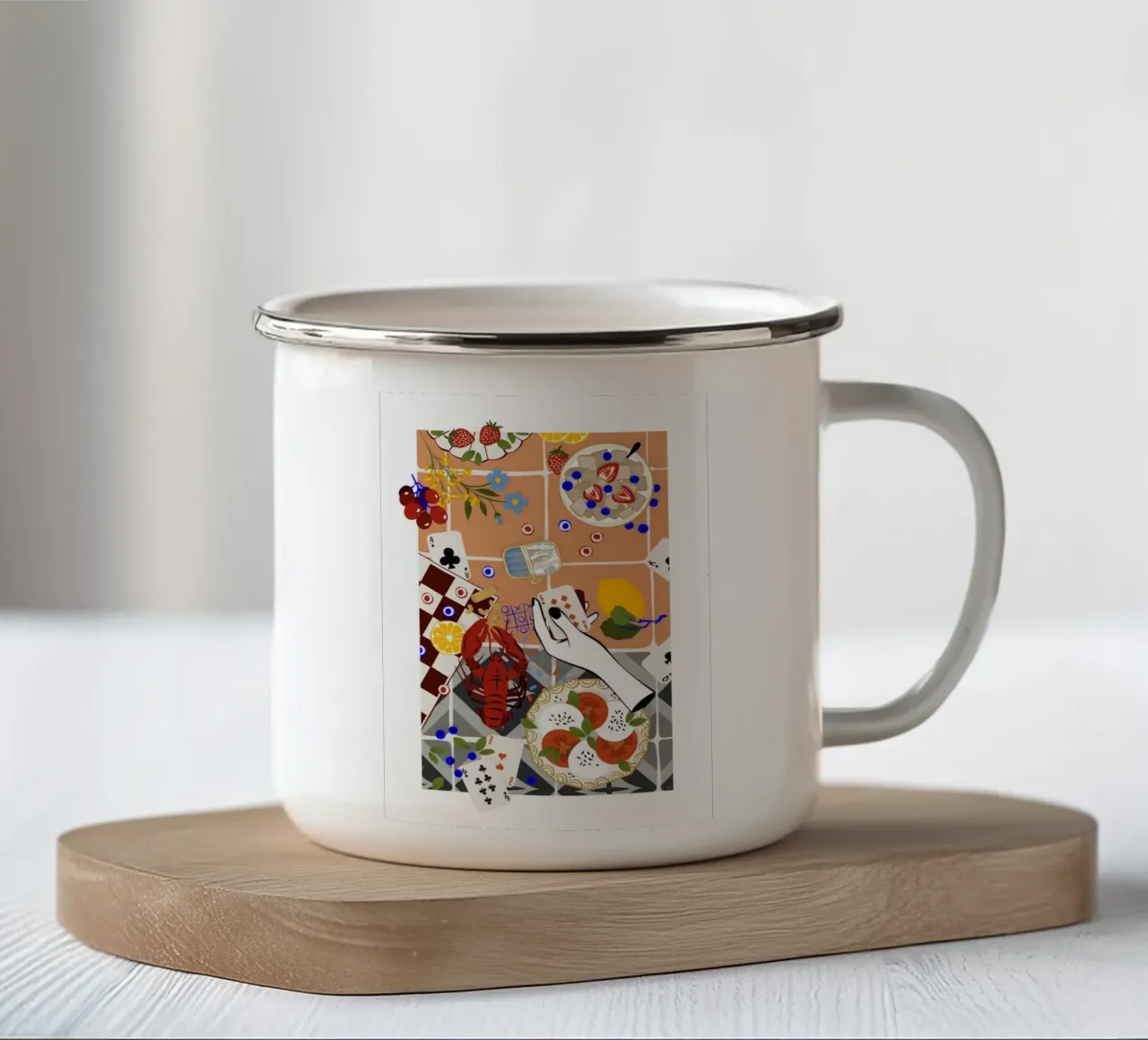 Cucina 02 tazza in smalto da Lise.ya