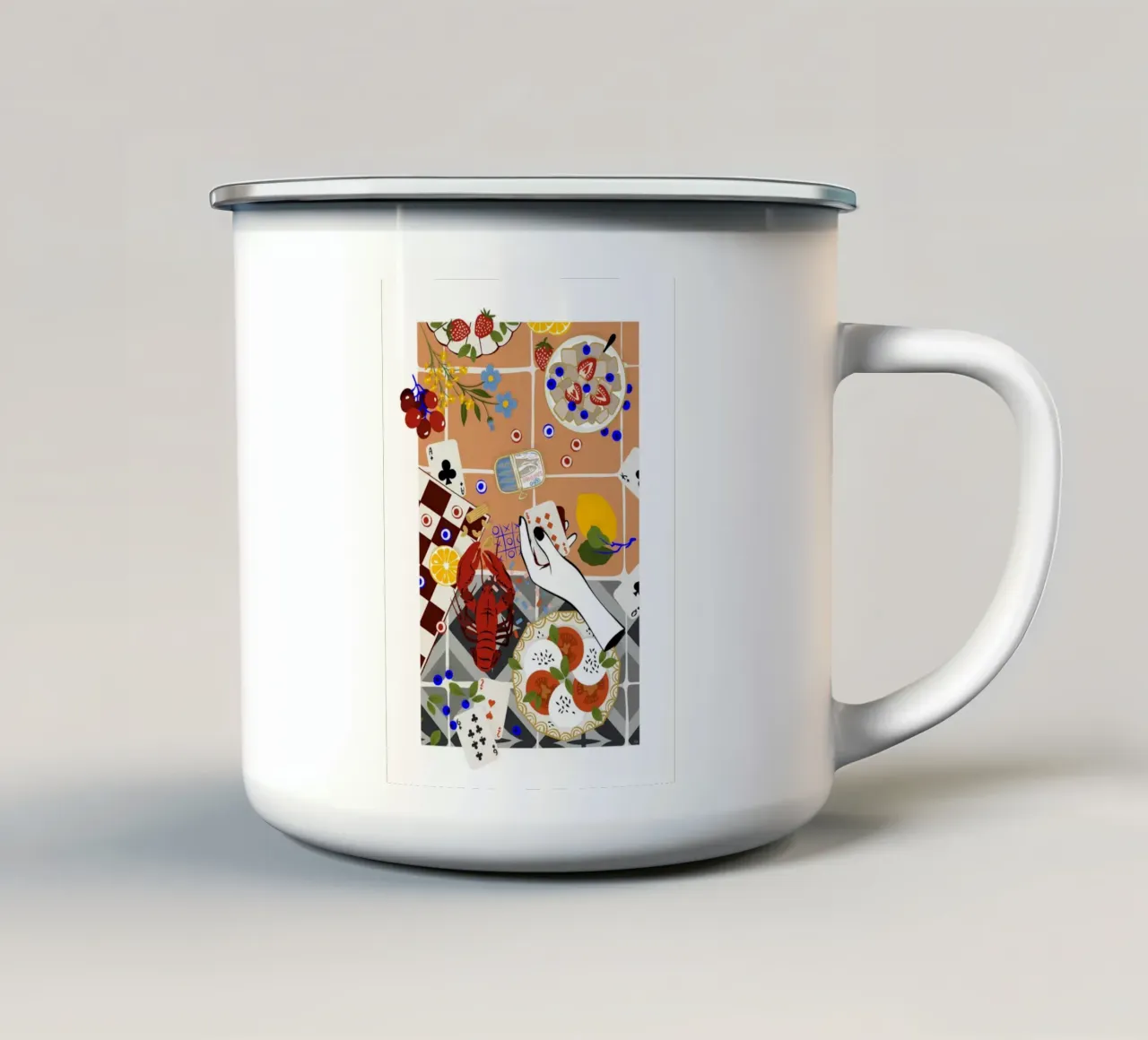 Cucina 02 tazza in smalto da Lise.ya