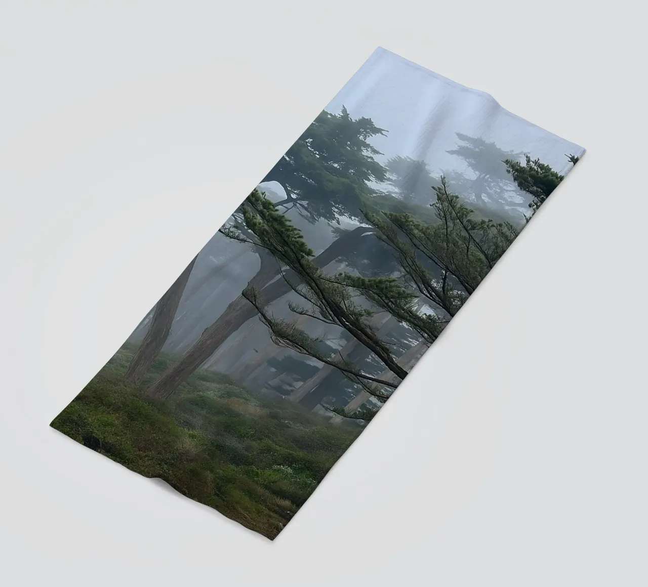 trees on the edge of the forest beach towel by PASMING