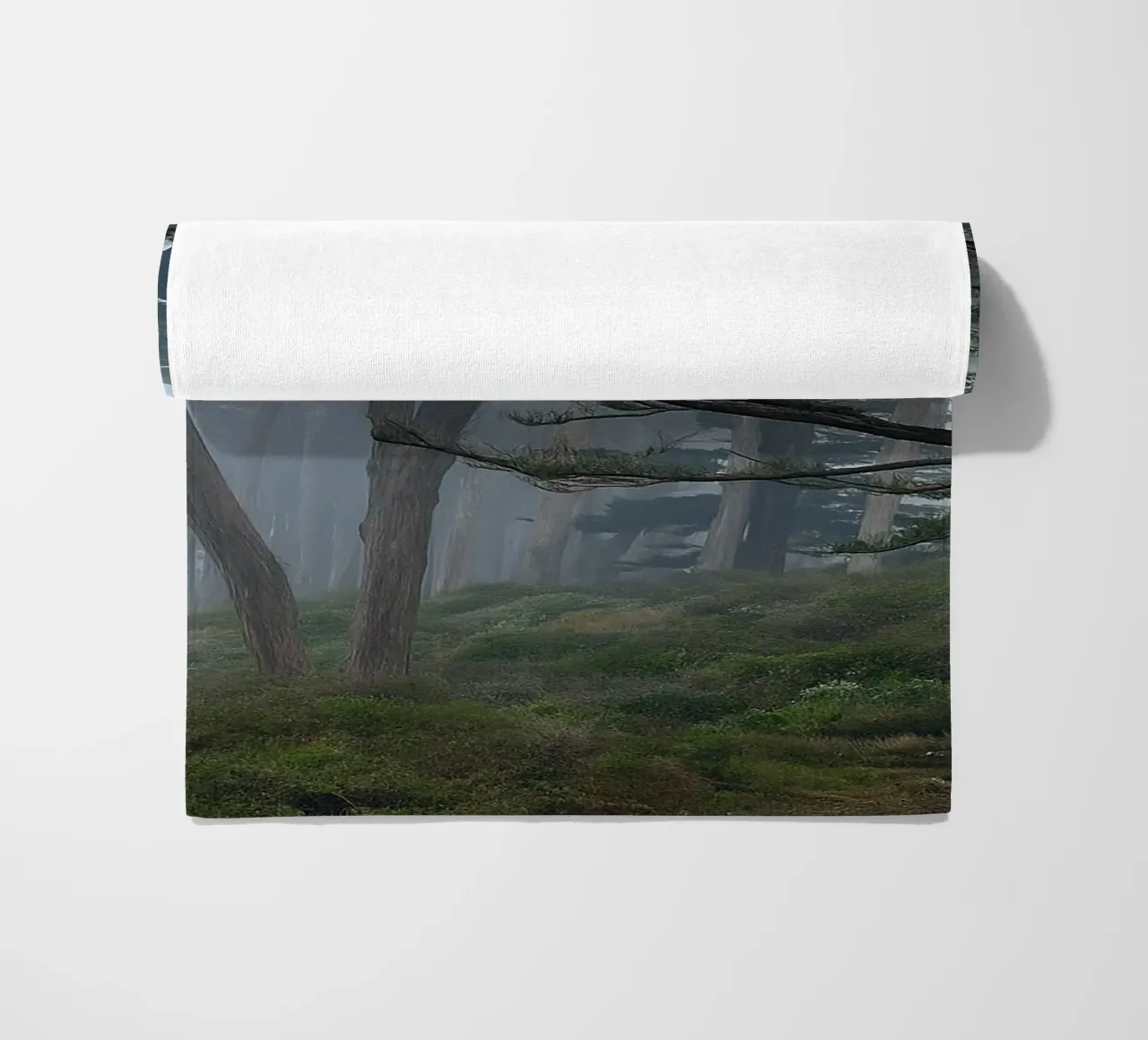 trees on the edge of the forest beach towel by PASMING