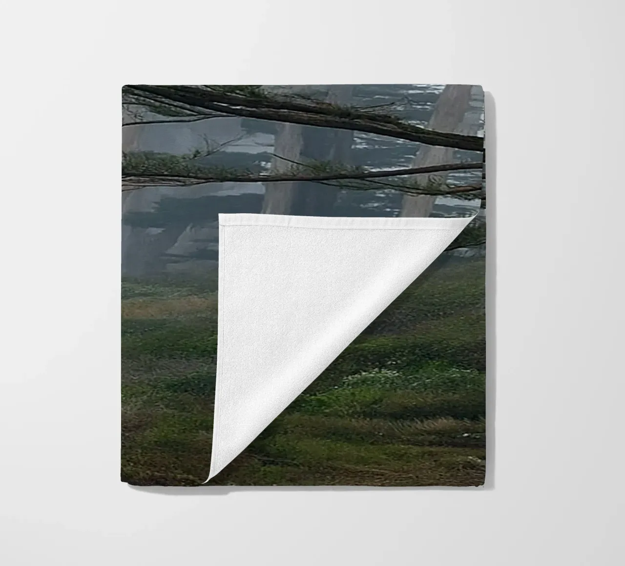 trees on the edge of the forest beach towel by PASMING