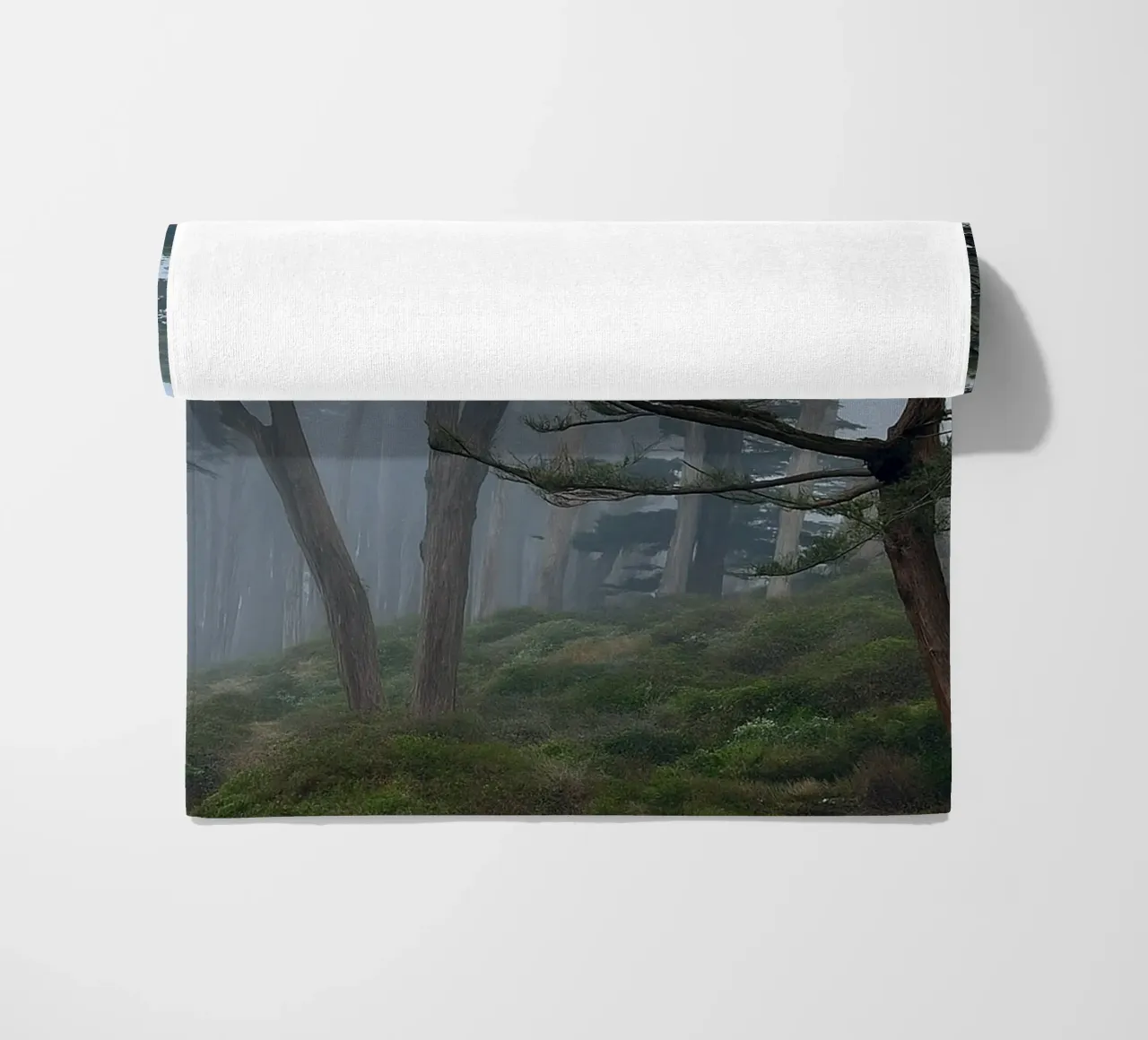 trees on the edge of the forest beach towel by PASMING