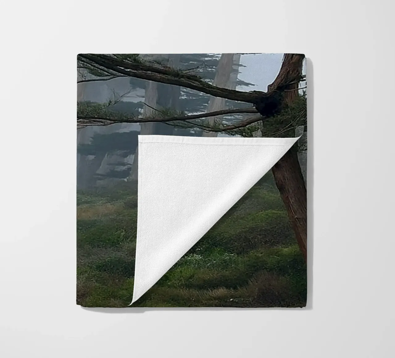trees on the edge of the forest beach towel by PASMING